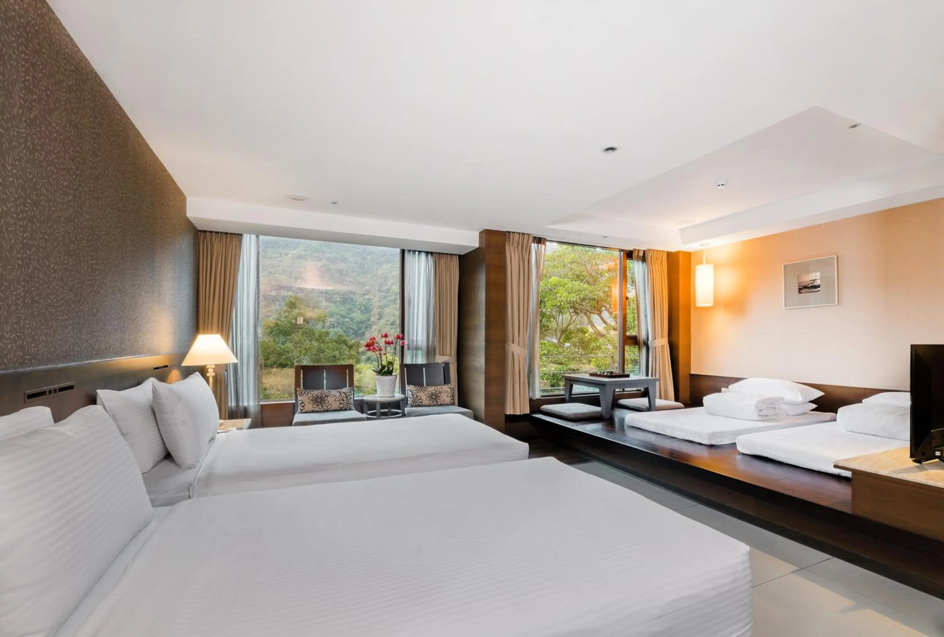 Quadruple Room with Garden View in Great Roots Forestry Spa Resort