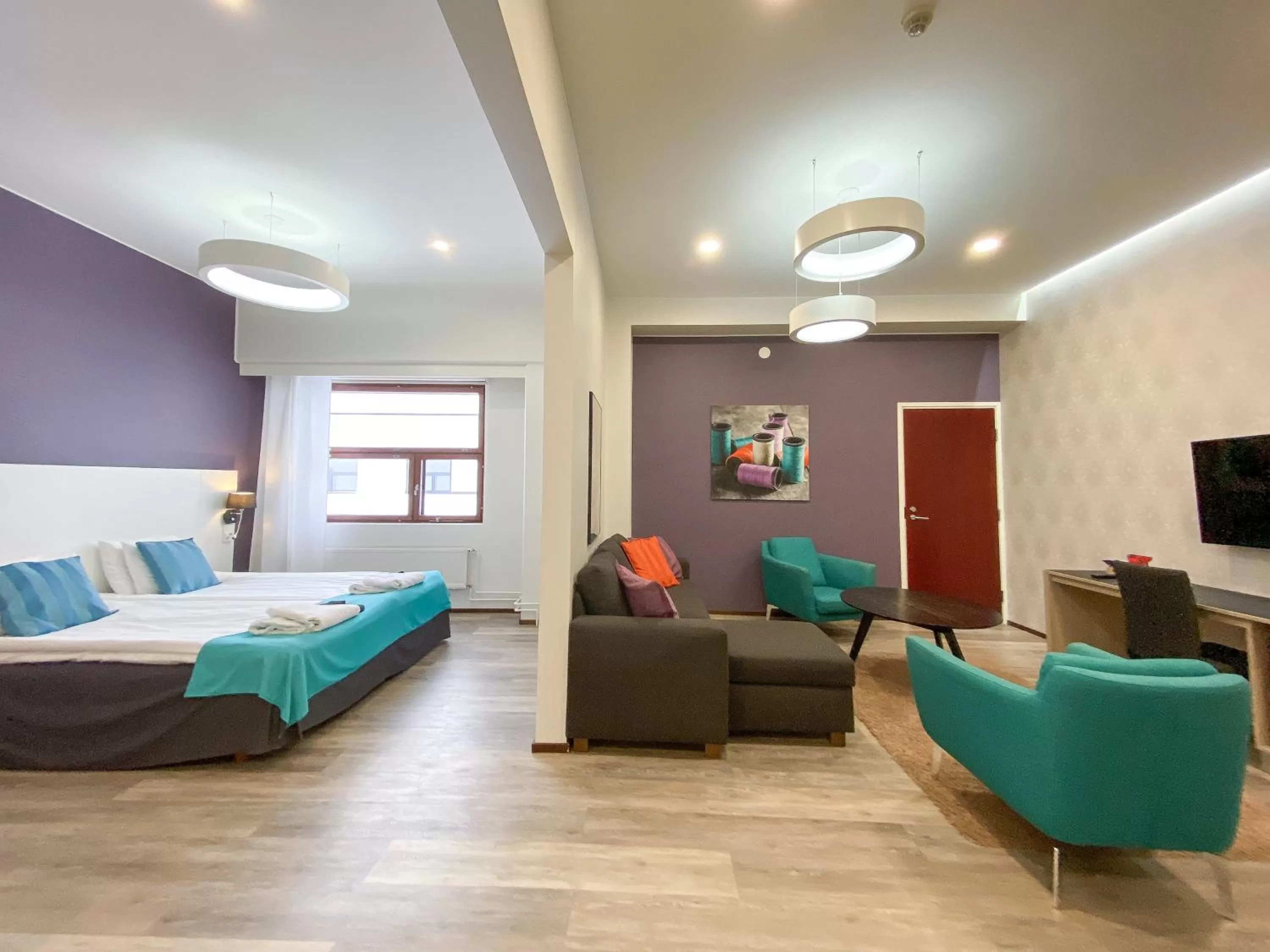 Photo of the whole room, Bed in Hotel Fabrik Forssa