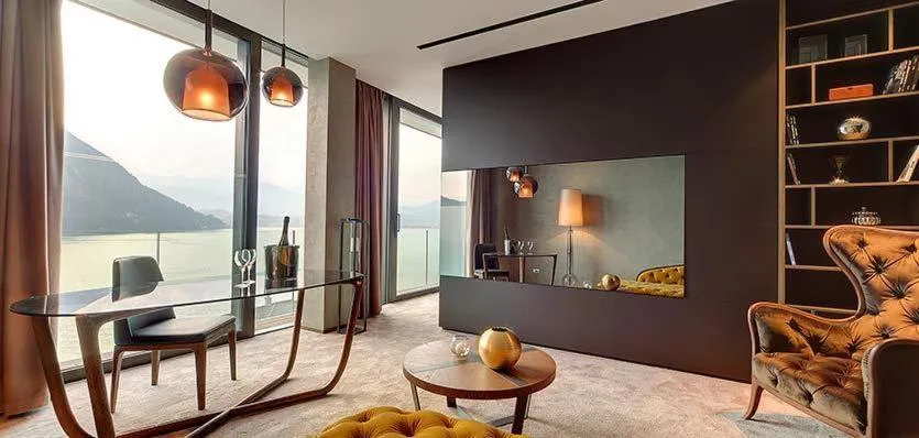 Seating area in Grand Hotel Campione