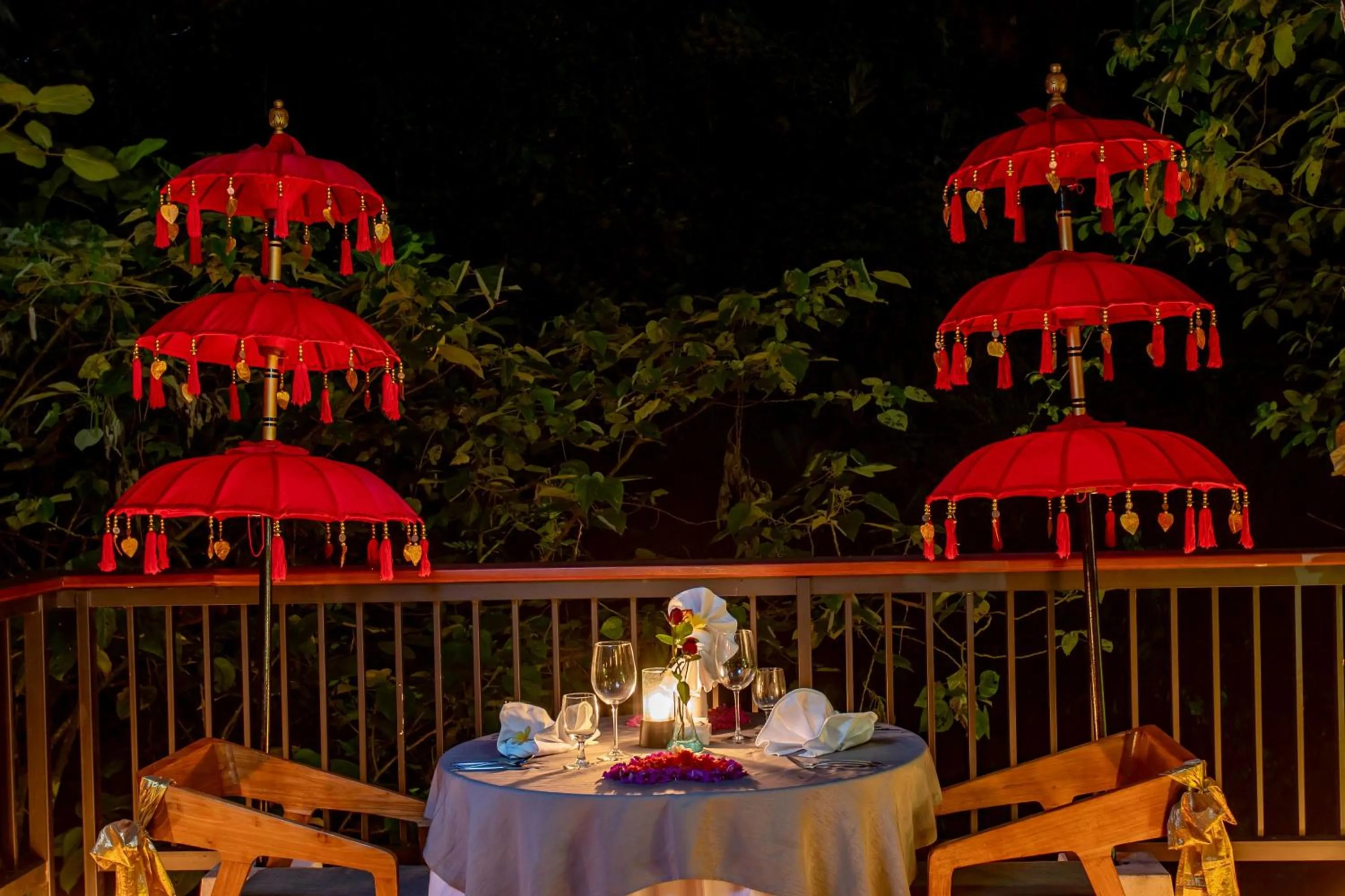 Dinner in The Lokha Ubud Resort, Villas & SPA