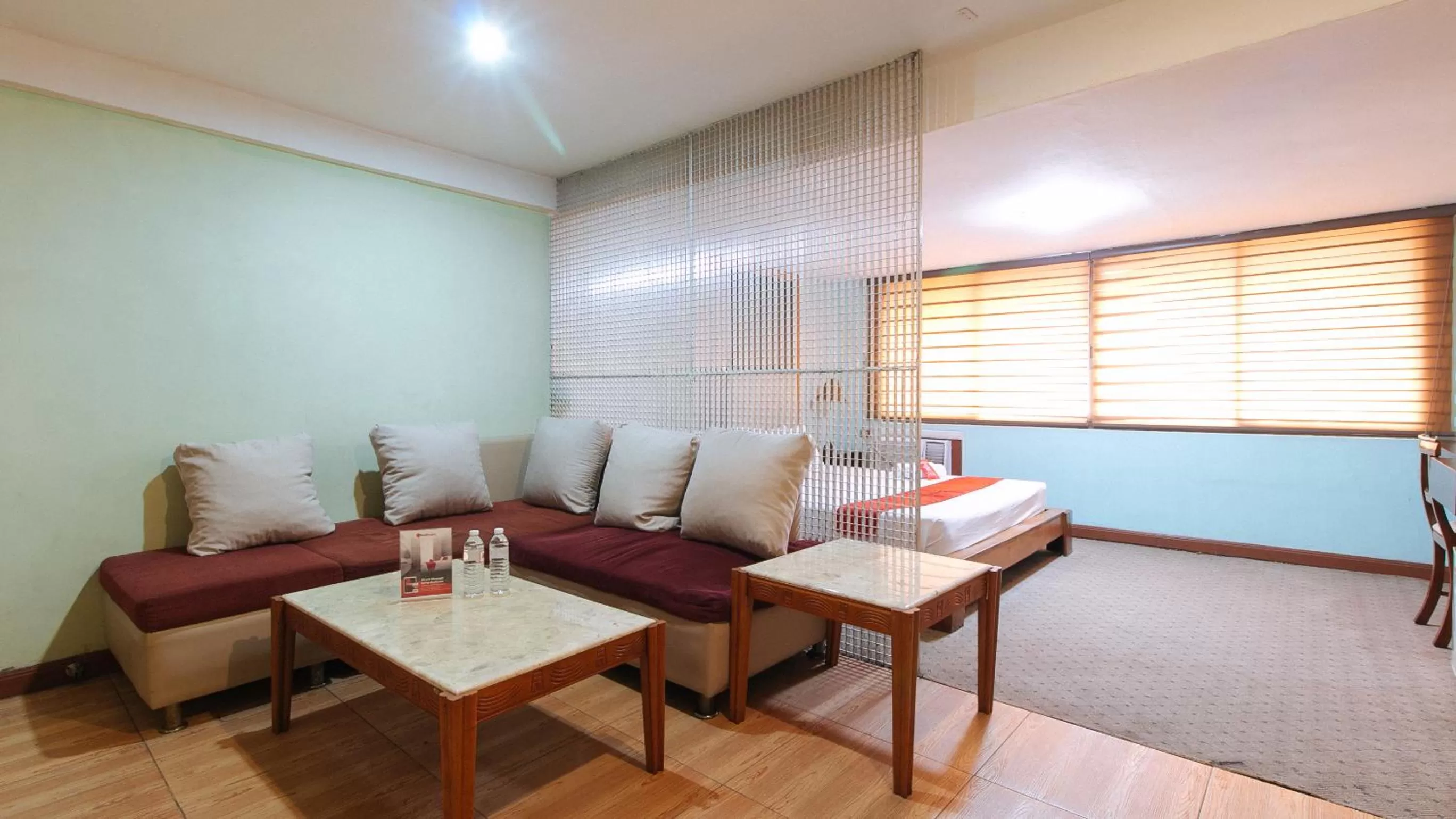 Seating area in RedDoorz at Timog Avenue Quezon City