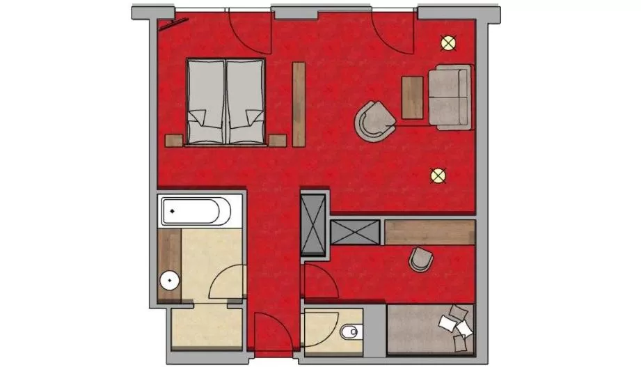 Photo of the whole room in Das Schloss an der Eisenstrasse