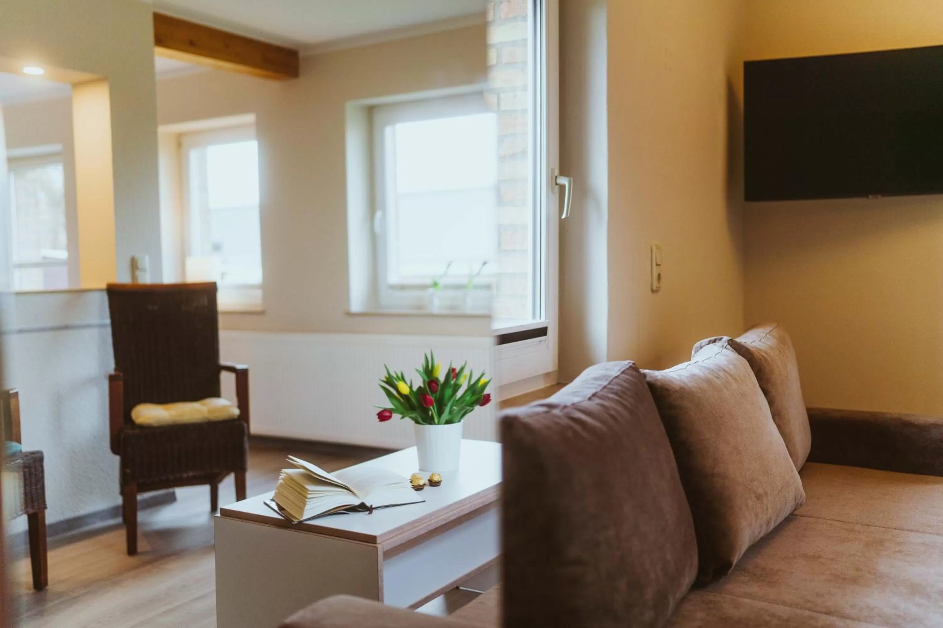 TV and multimedia in Aparthotel Stralsund Studios und Apartments