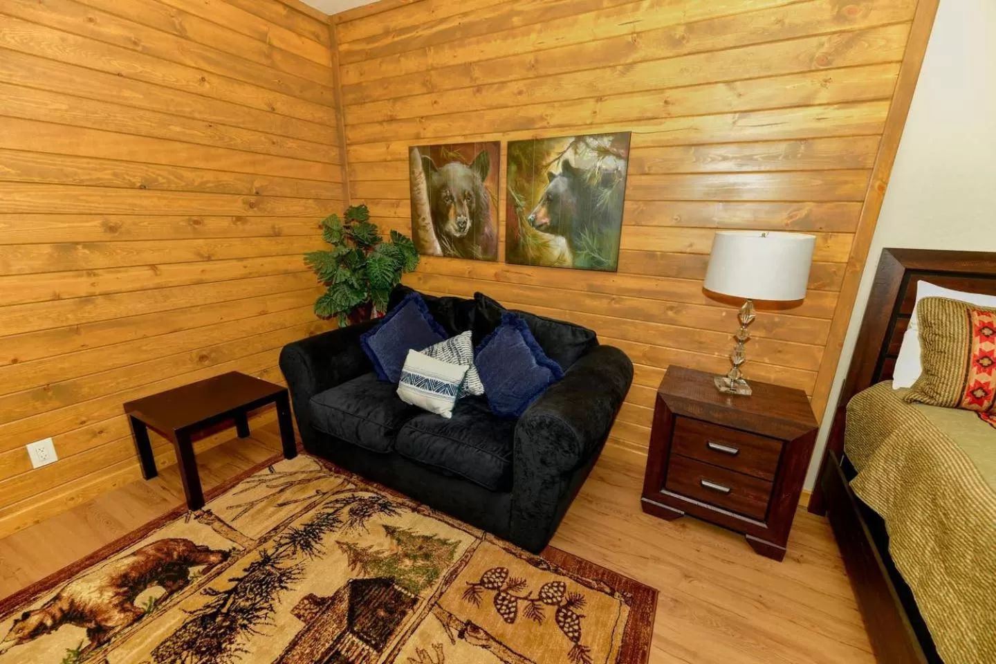 Seating area in Black Forest Lodge