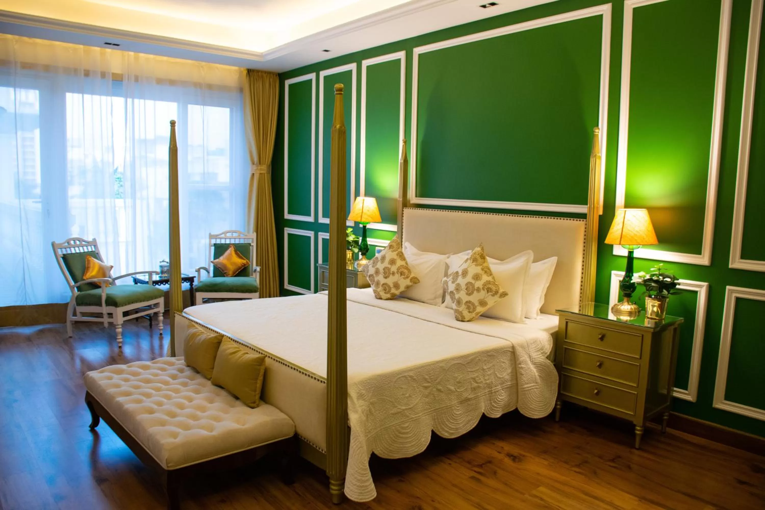 Bed in Dileep Kothi - A Royal Boutique Luxury Suites in Jaipur