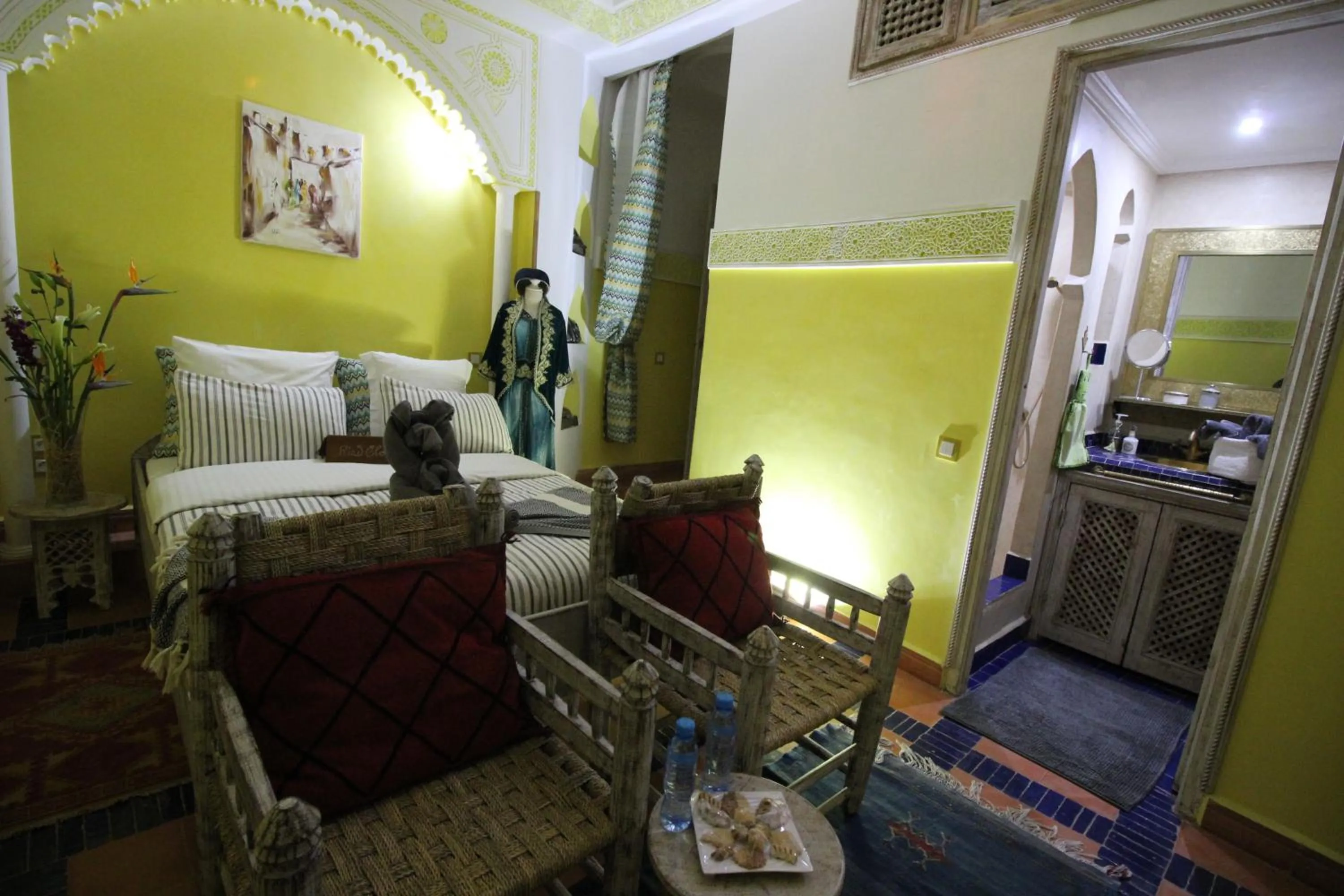 Bed in Riad Eloise