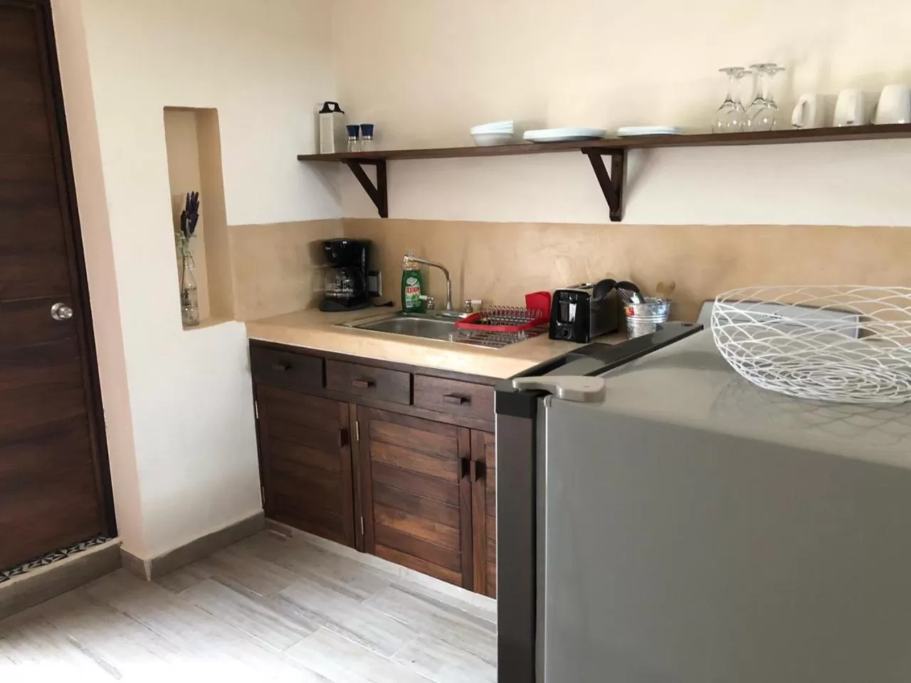Kitchen or kitchenette in Hotel Sur Bacalar