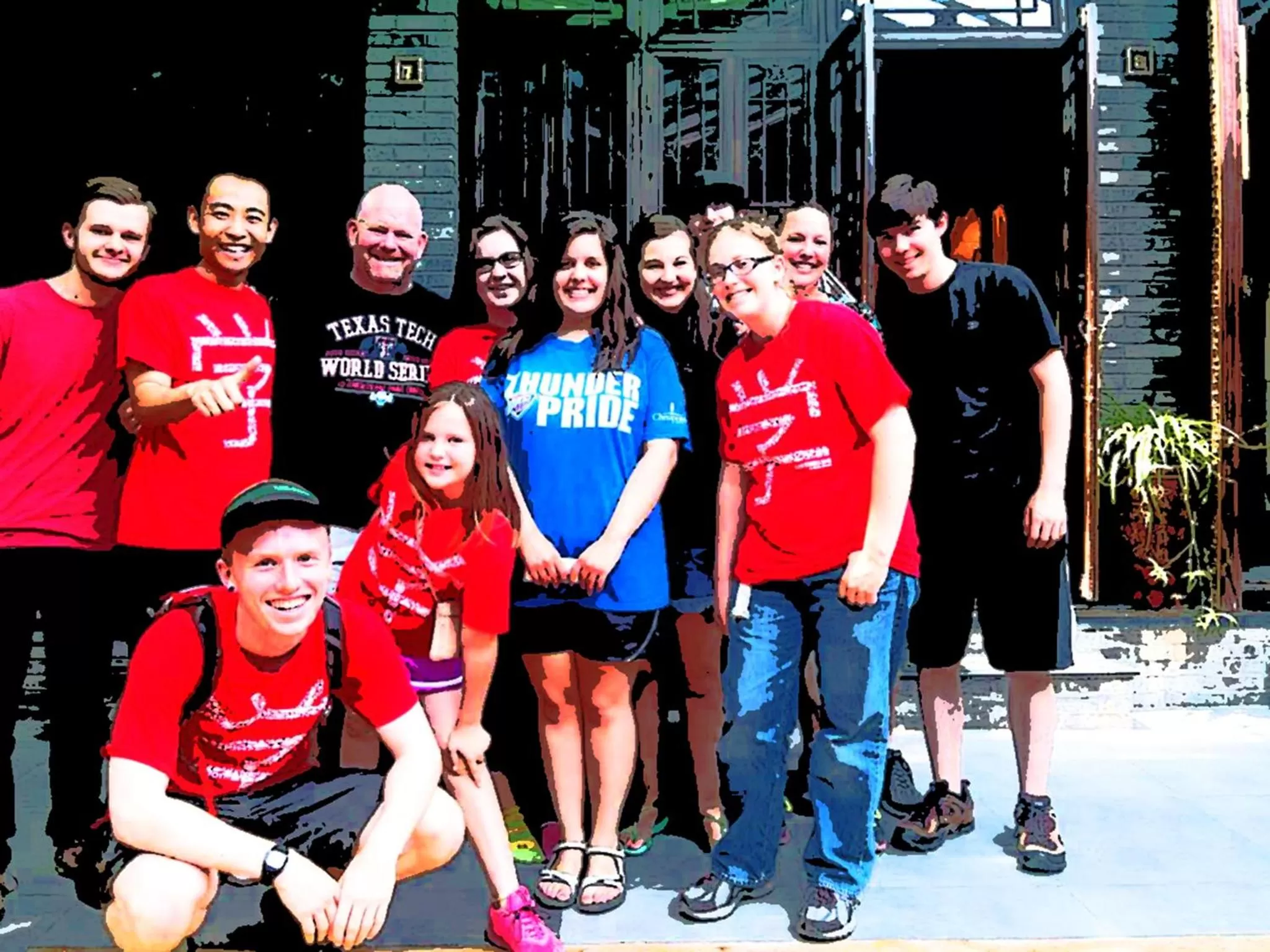 group of guests in Kelly‘s Courtyard Hotel