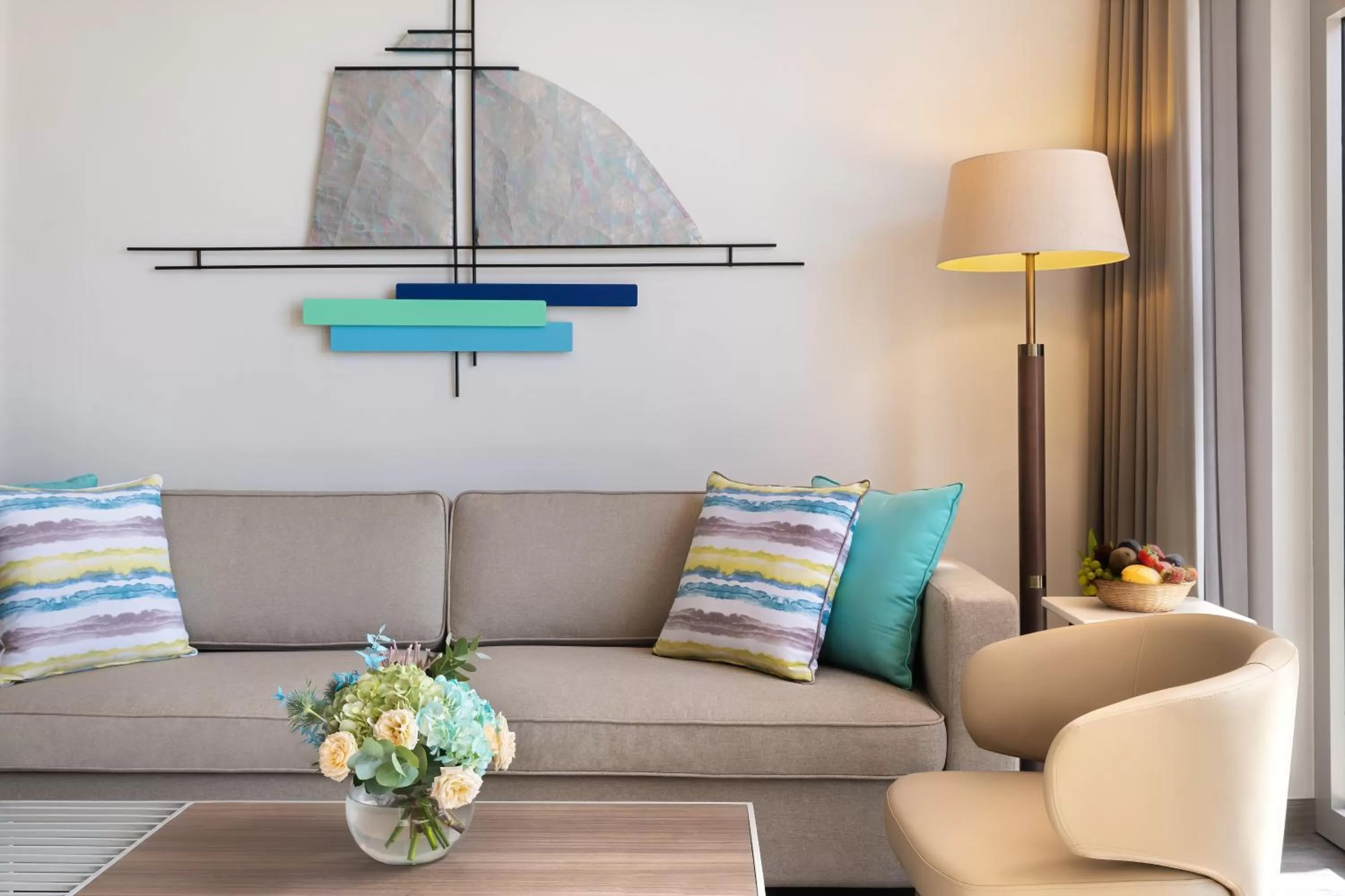 Seating area in JA Palm Tree Court, Dubai