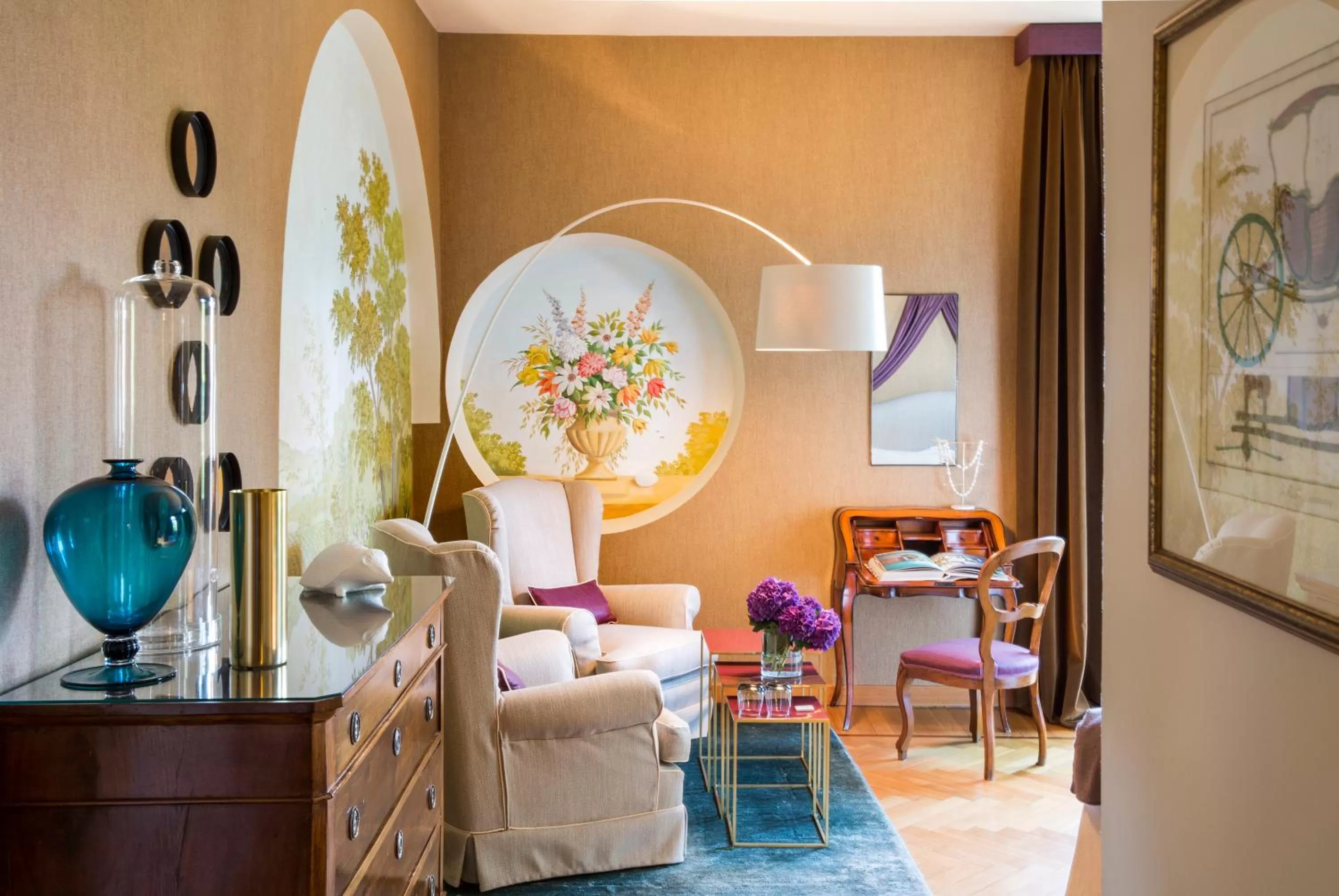 Seating area, Bed in L'Albereta Relais & Chateaux