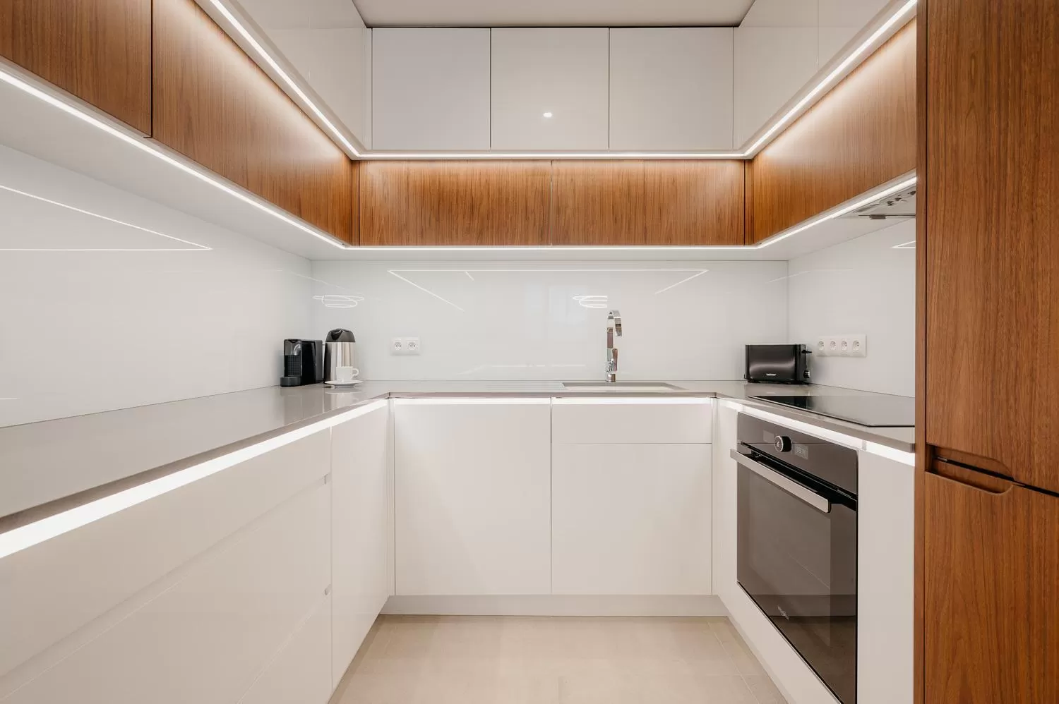 Kitchen or kitchenette in EXCLUSIVE Aparthotel MARINA