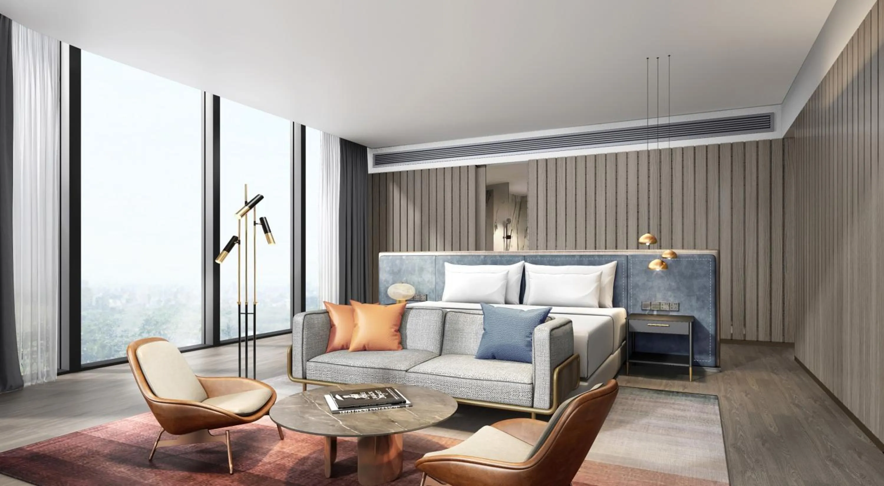 Bedroom in Crowne Plaza Qingdao Jinshui by IHG