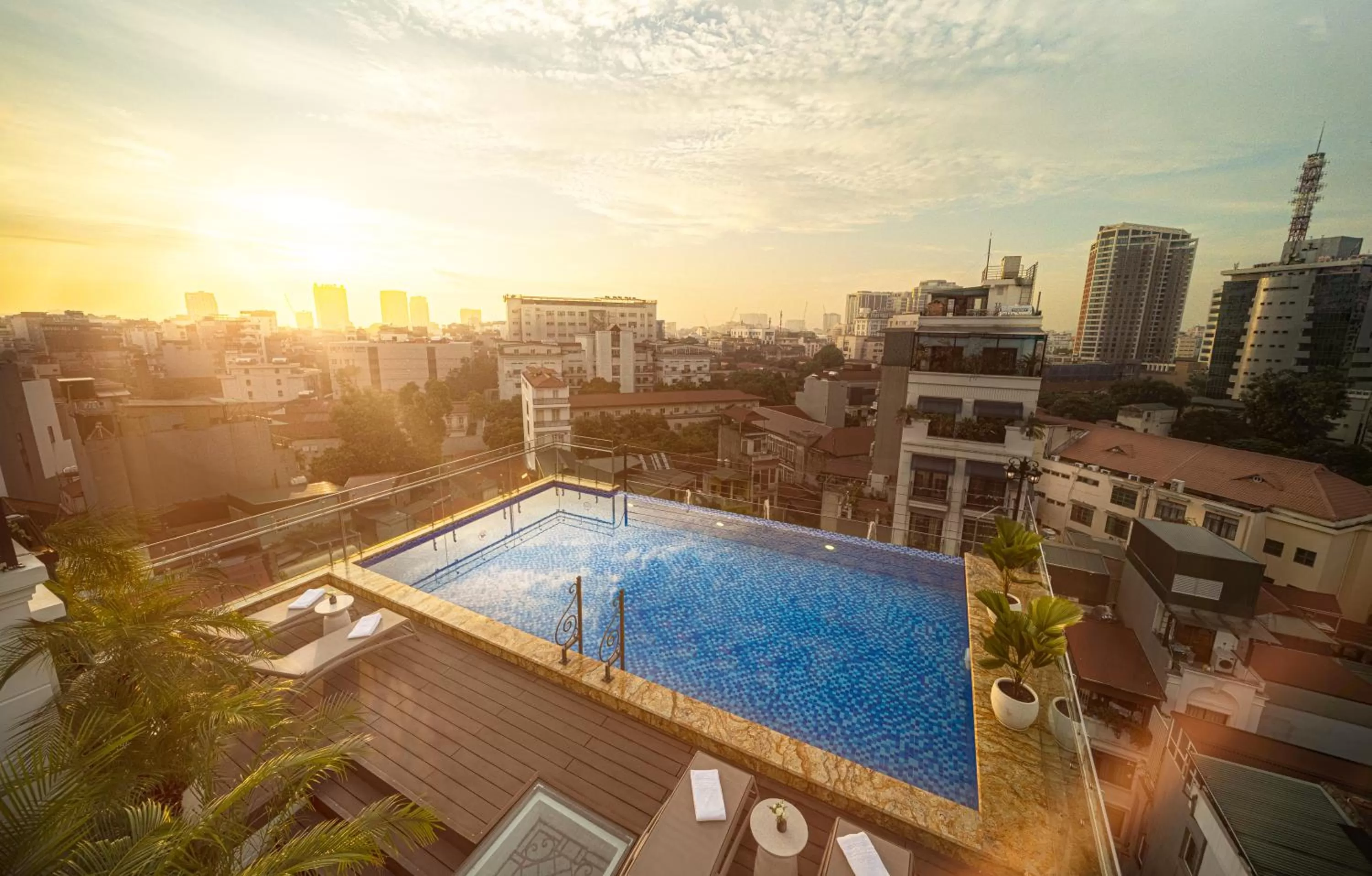 Pool view in Meritel Hanoi