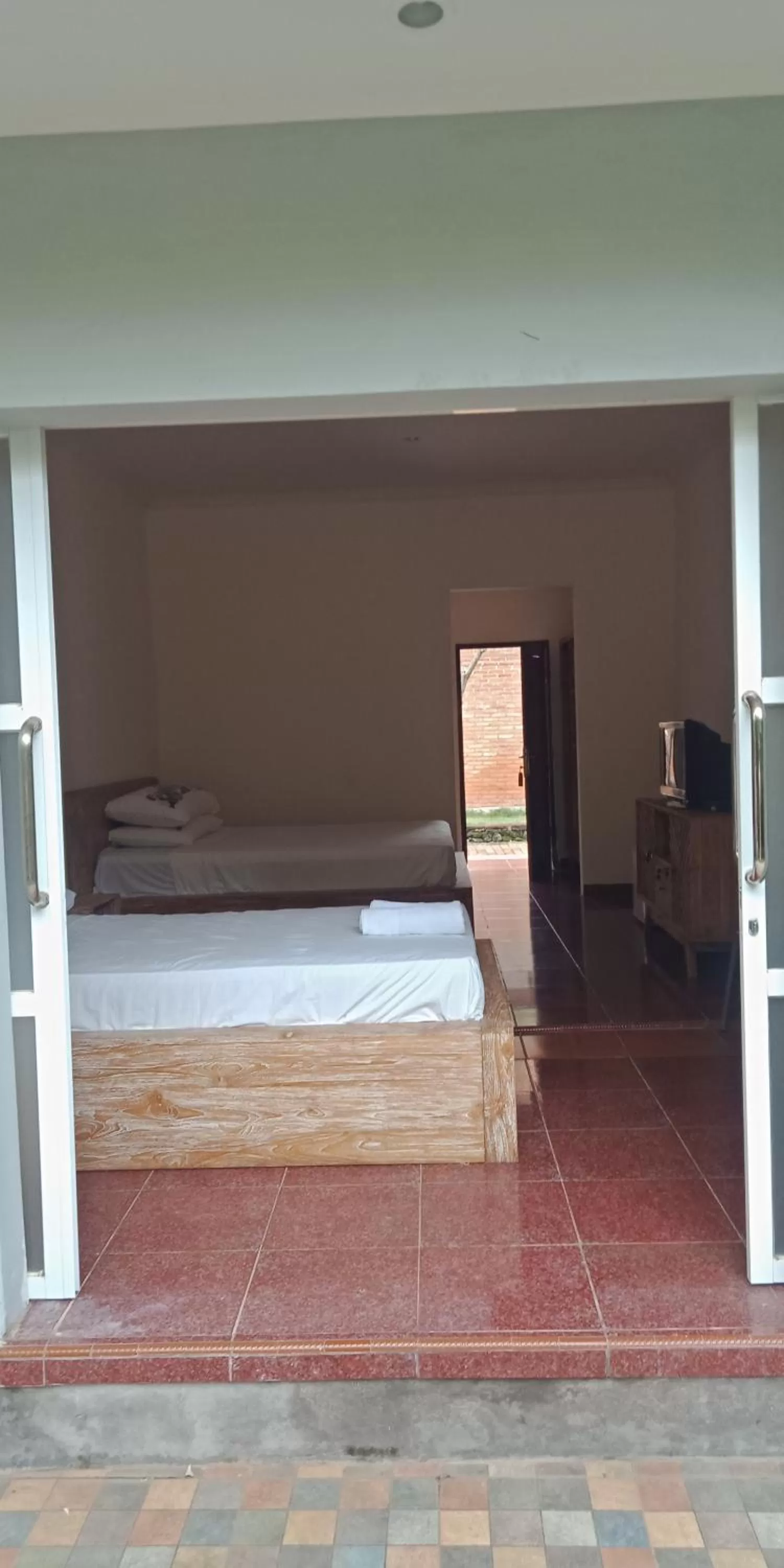 Bed in Nirwana Sea Side Cottages