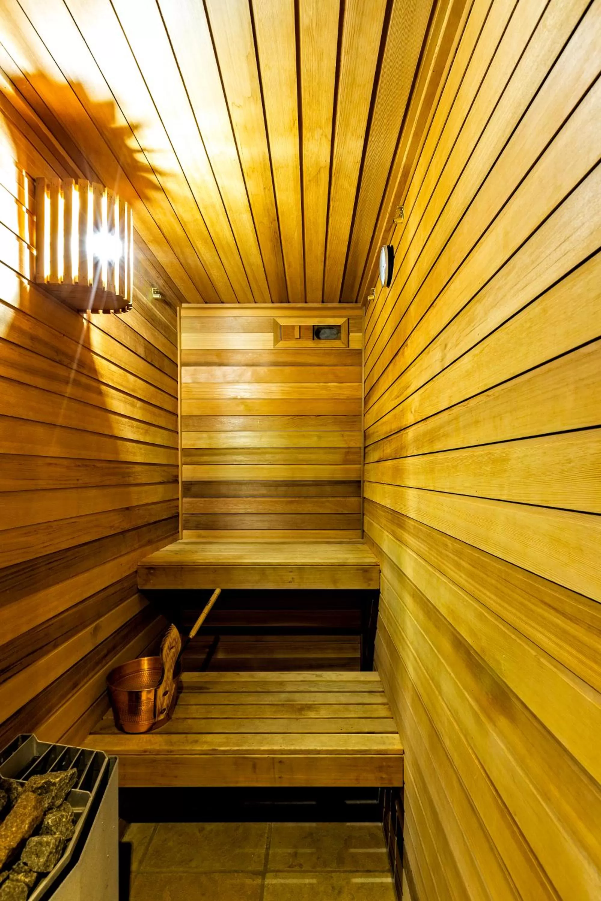 Sauna in Alpine Woodsmoke Apartments