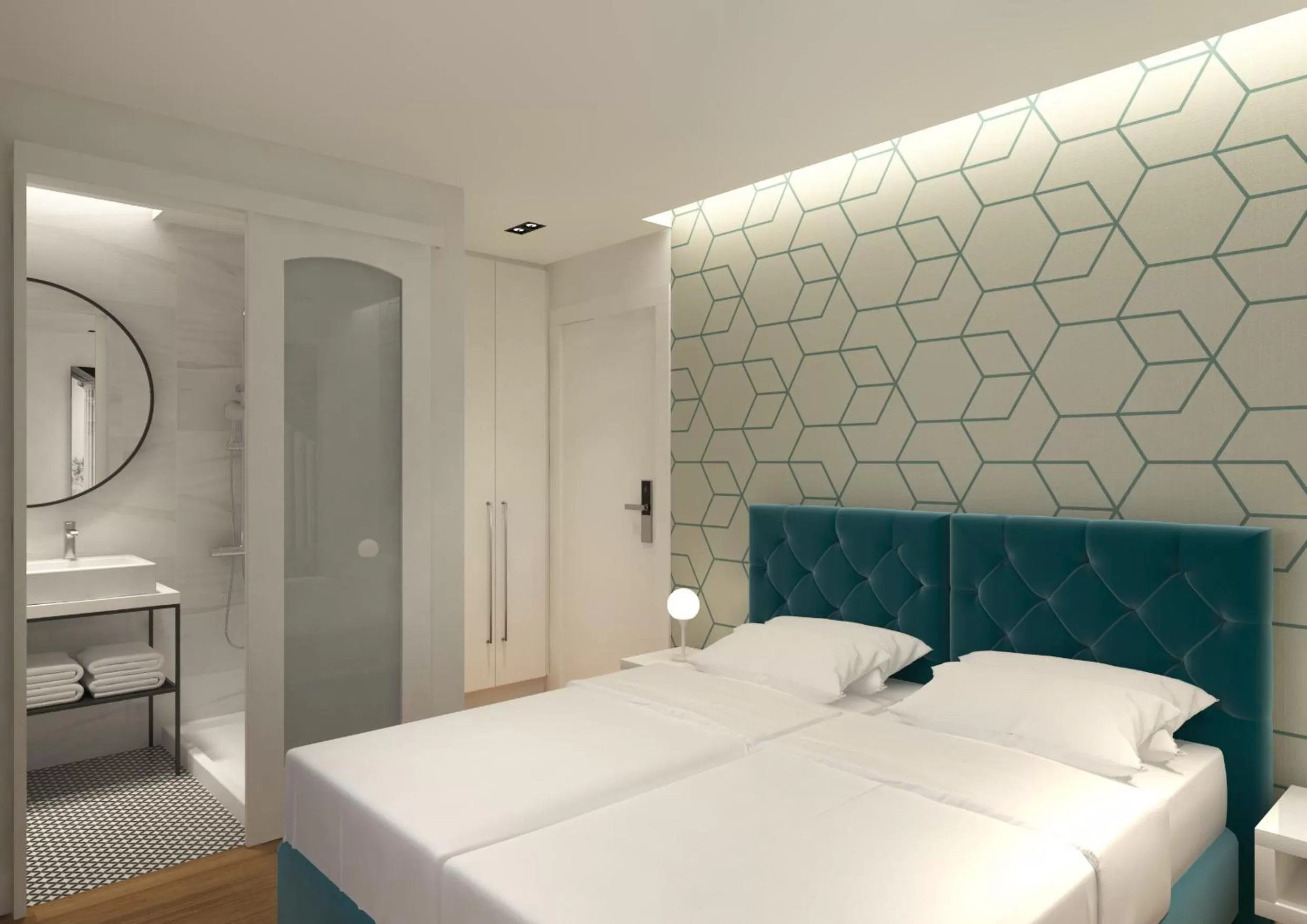 Bed in Athenian Montaza Hotel