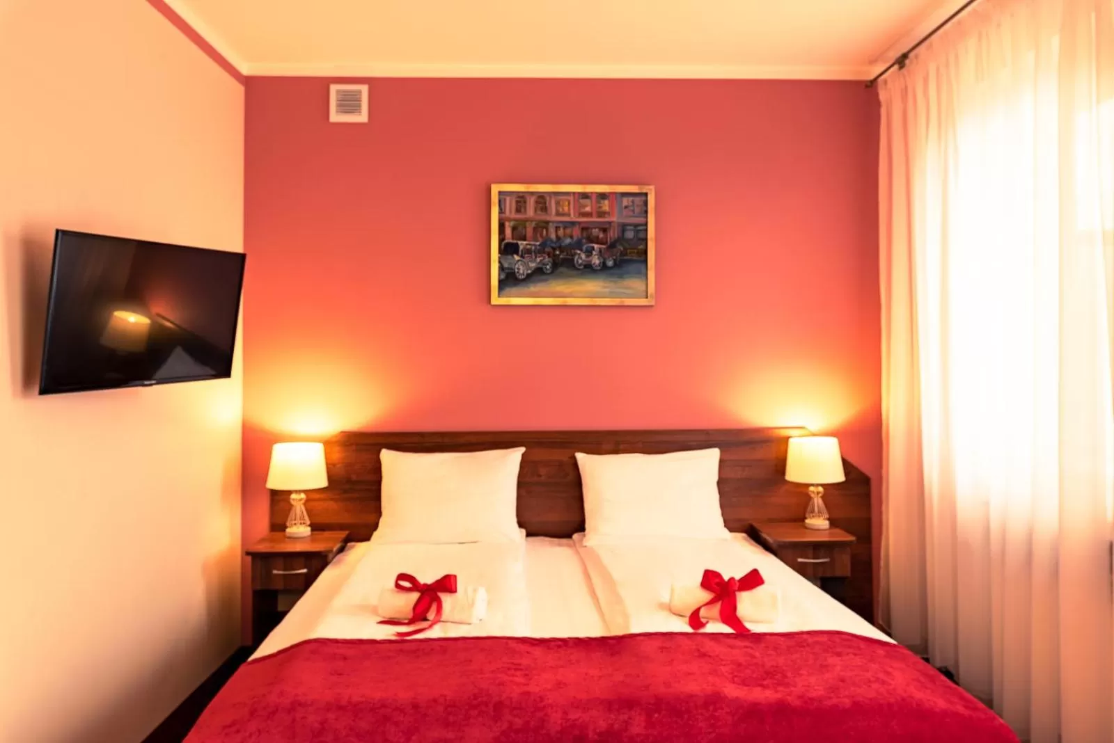 Bed in Hotel Kasztelan