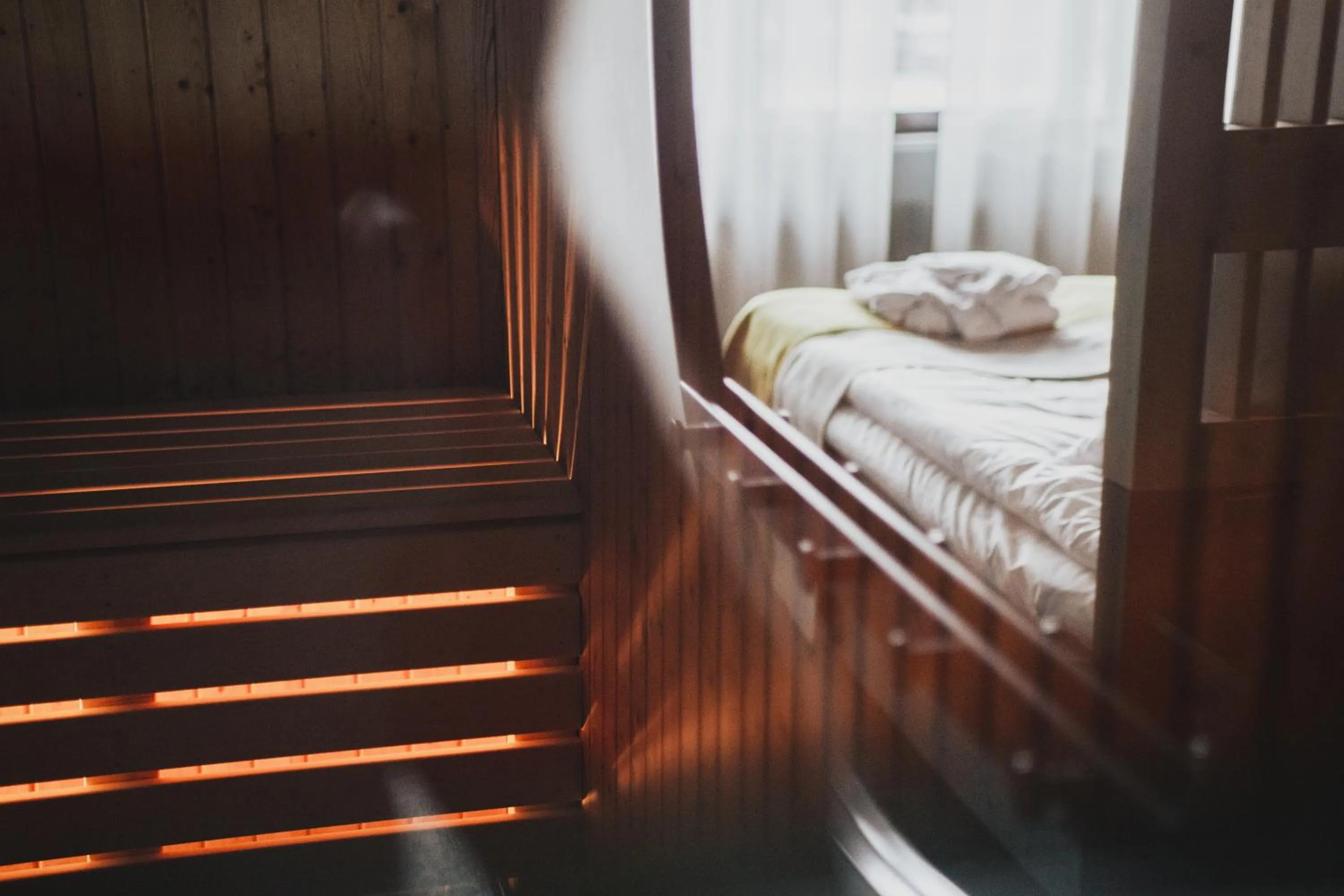 Bed in Hotell Lappland