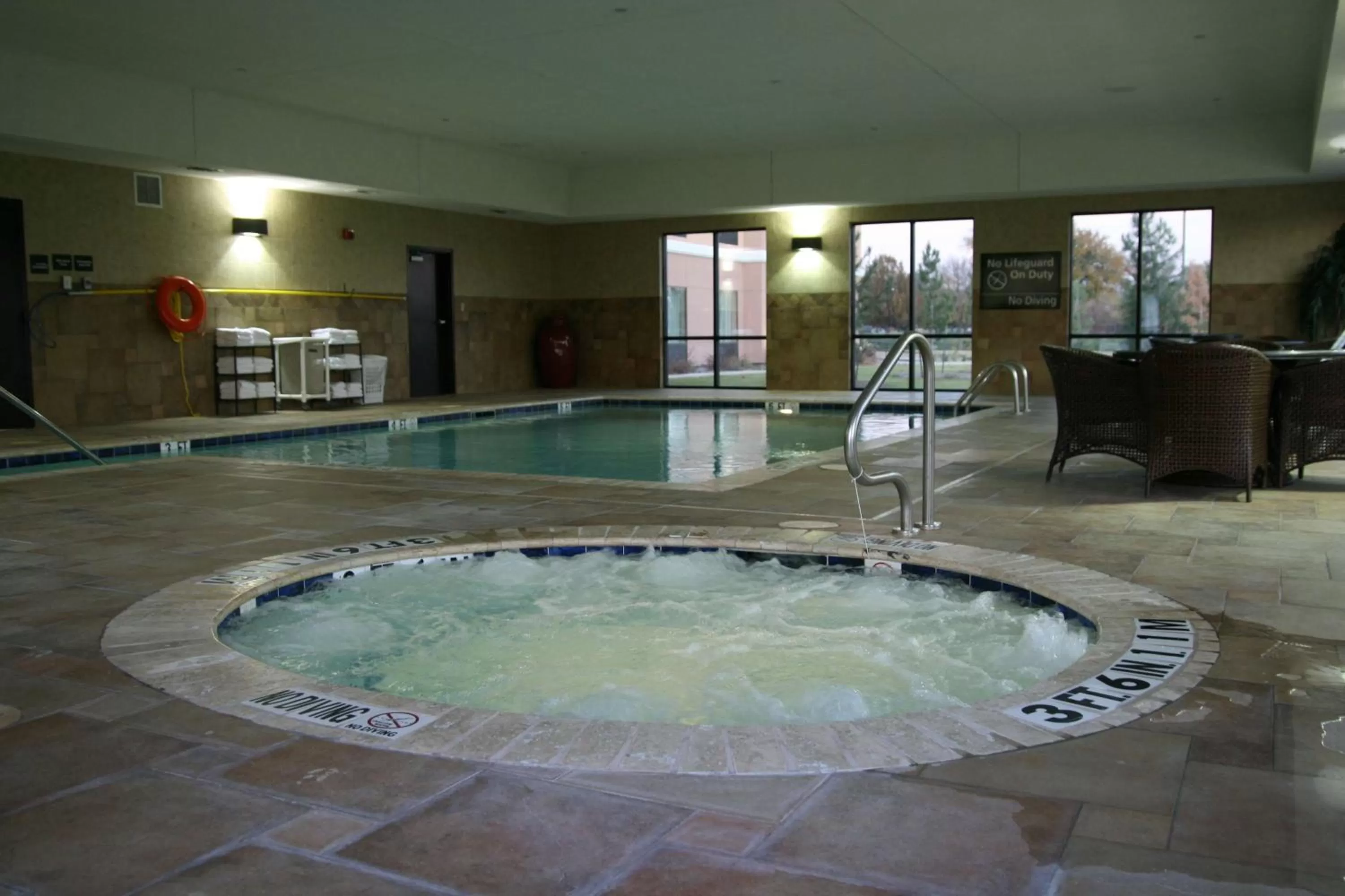 Pool view in Hampton Inn & Suites Fort Worth-Fossil Creek