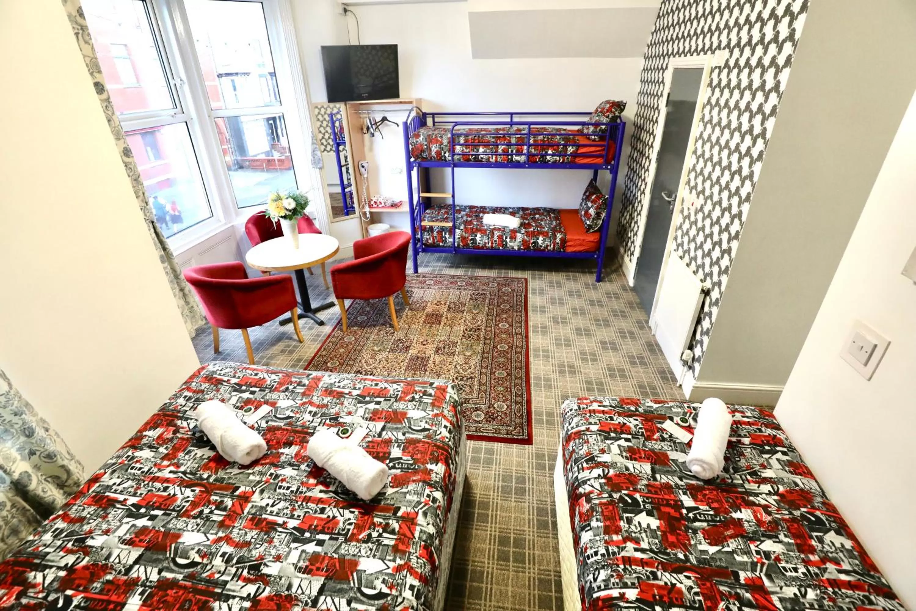 Bedroom, Bed in Blackpool Central Hotel