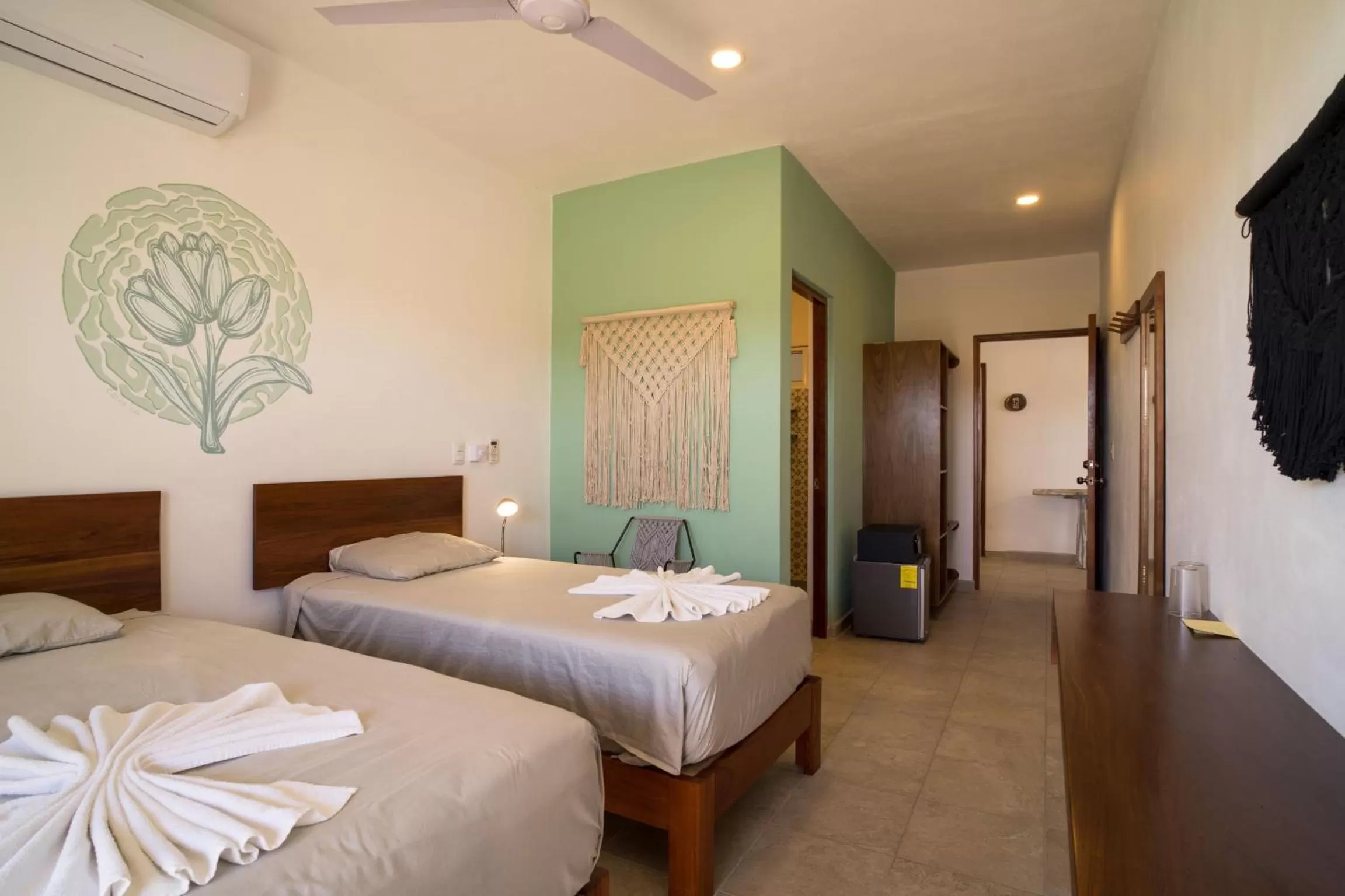 Bed in Caliza Tulum Hotel