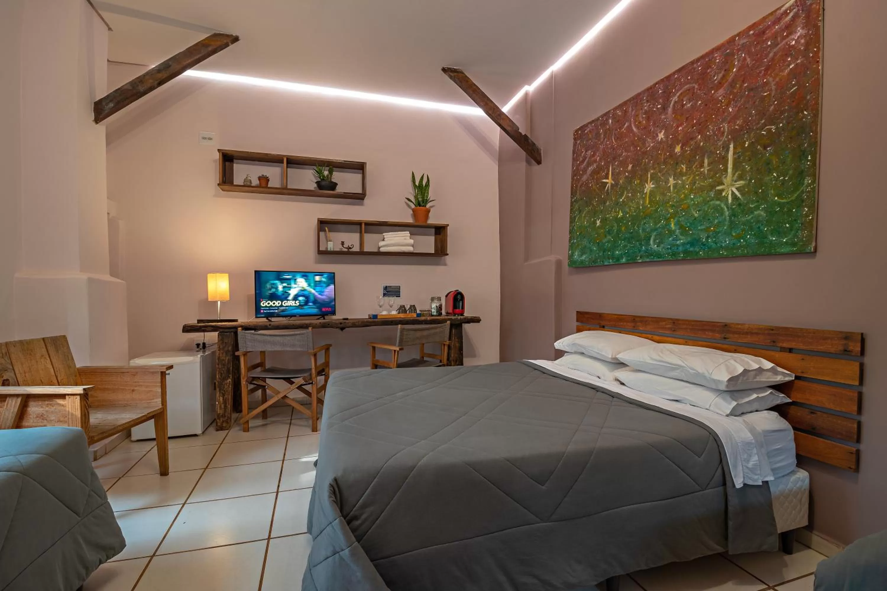 Bed in Suítes no Quintal