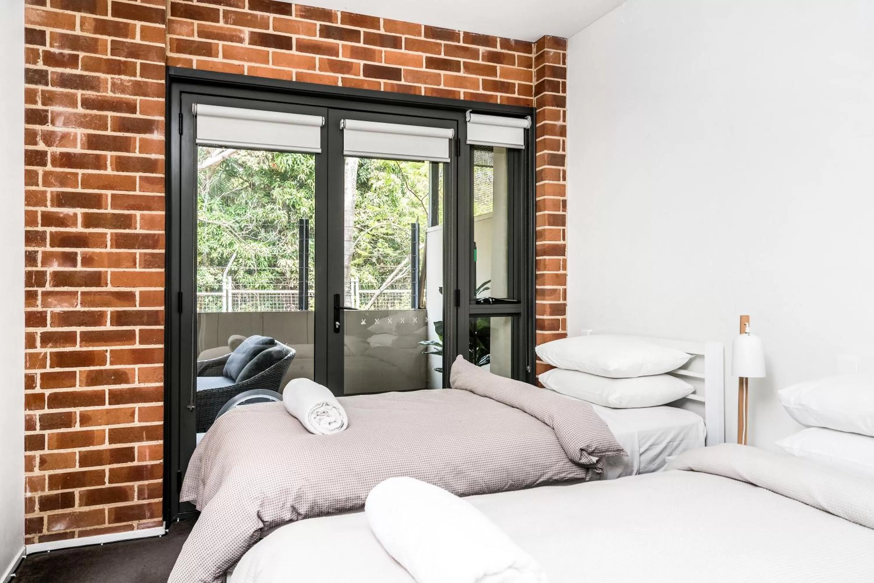 Bed in Byron Butter Factory Apartments