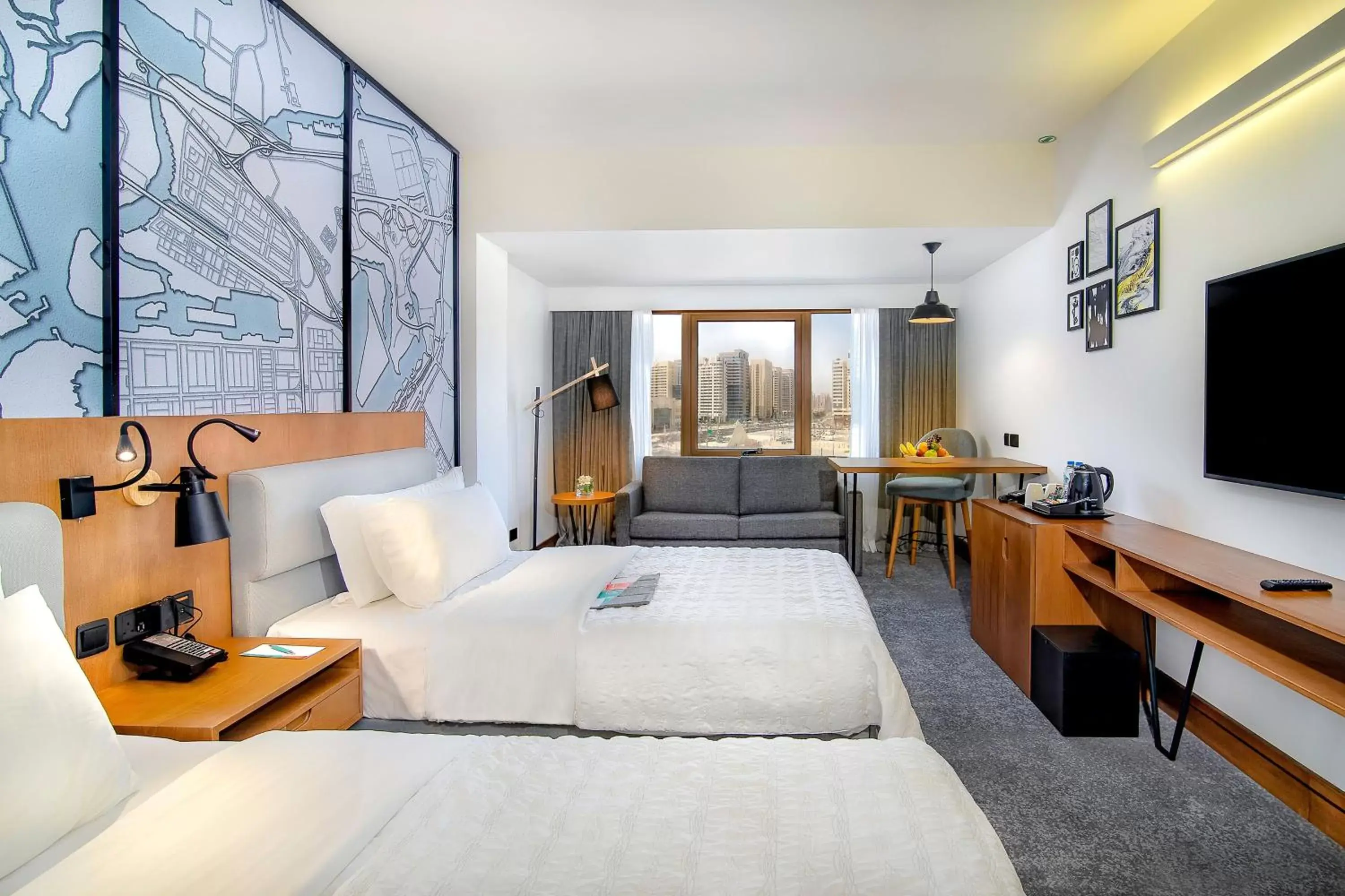 Club Room Twin City View with Club Lounge Access in Le Meridien Abu Dhabi Resort Club Room Twin City View with Club Lounge Access in Le Meridien Abu Dhabi Resort