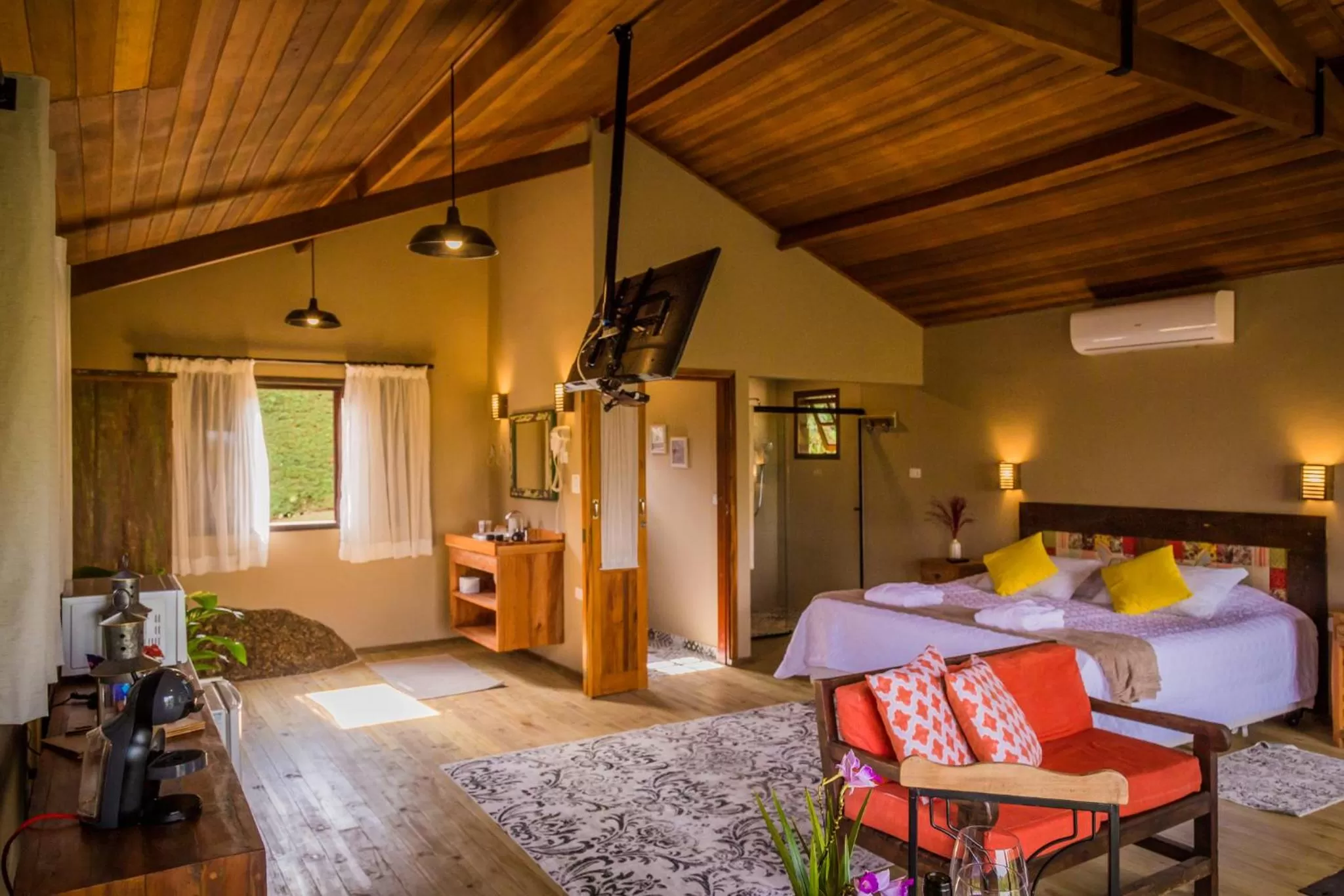 Bed in Pousada Serra do Luar