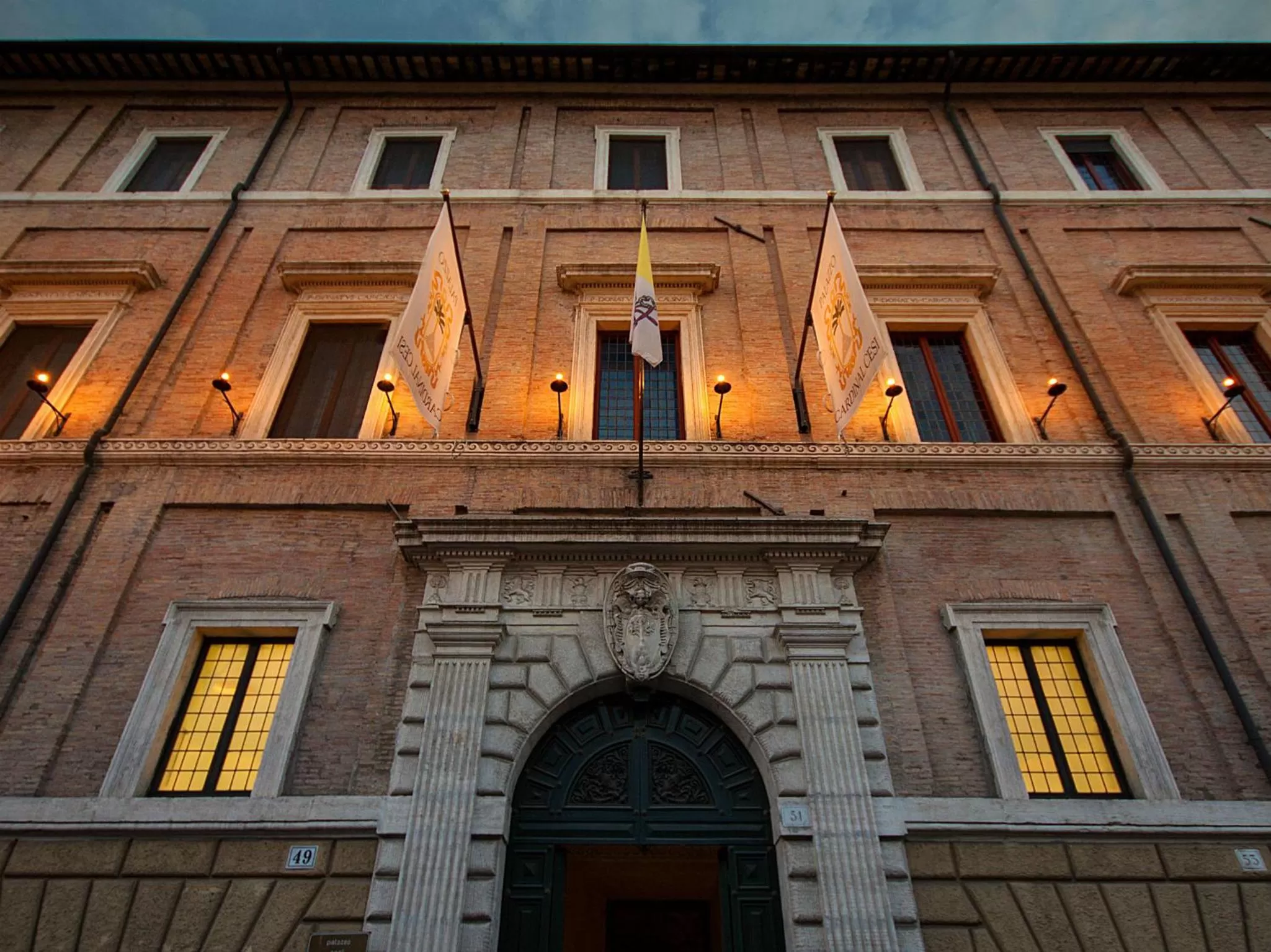 Facade/entrance in Palazzo Cardinal Cesi
