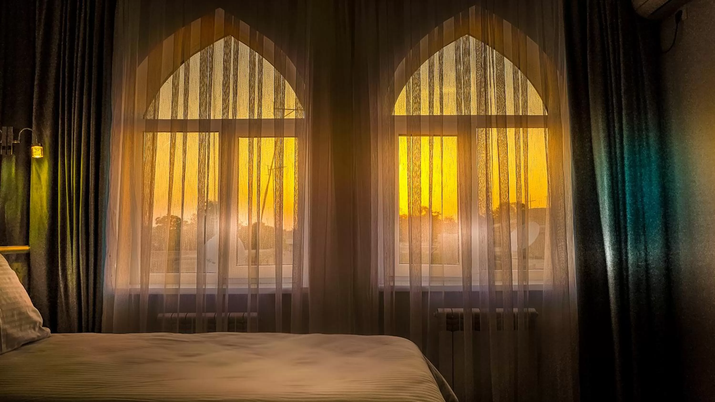 Bed in Hotel Bankir Khiva