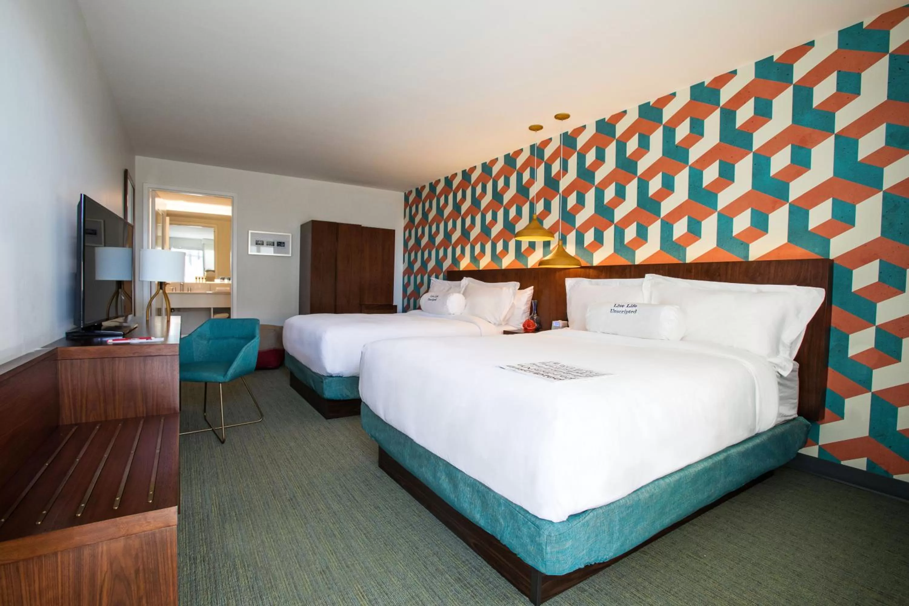 Bed in Unscripted Durham, Part of JDV by Hyatt