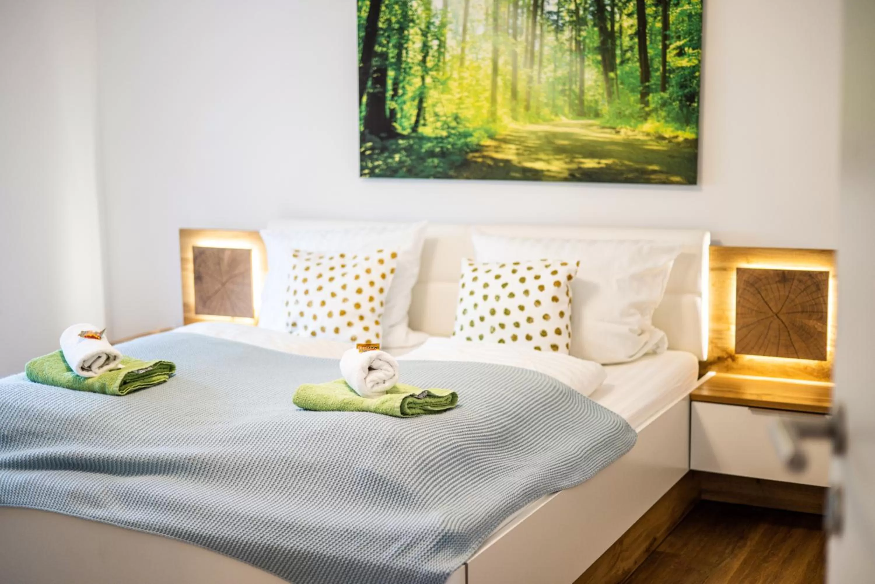 Bedroom, Bed in Arbio I Cozy Apartments Augsburg-Lechhausen