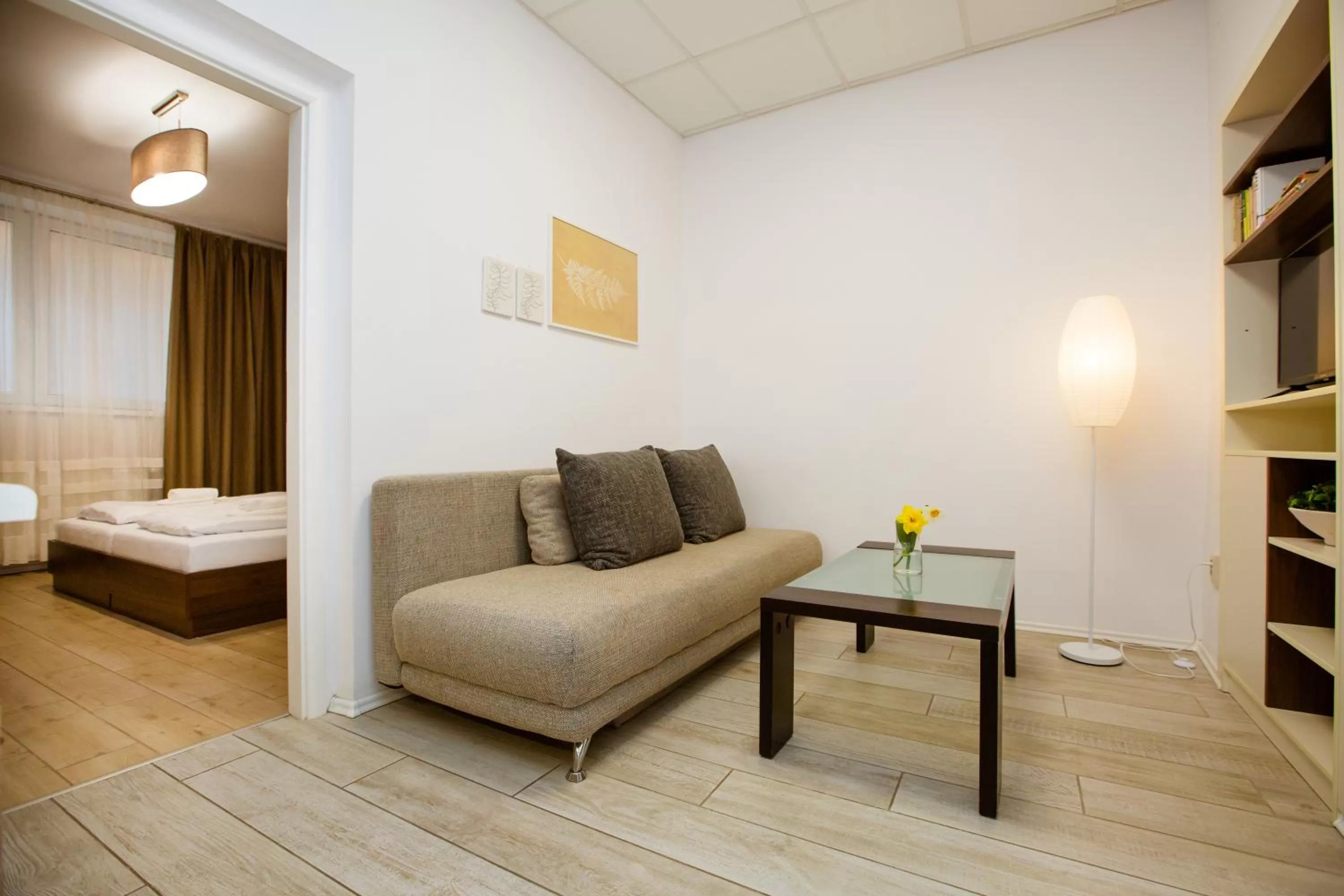 Living room, Bed in Hotel Litovel