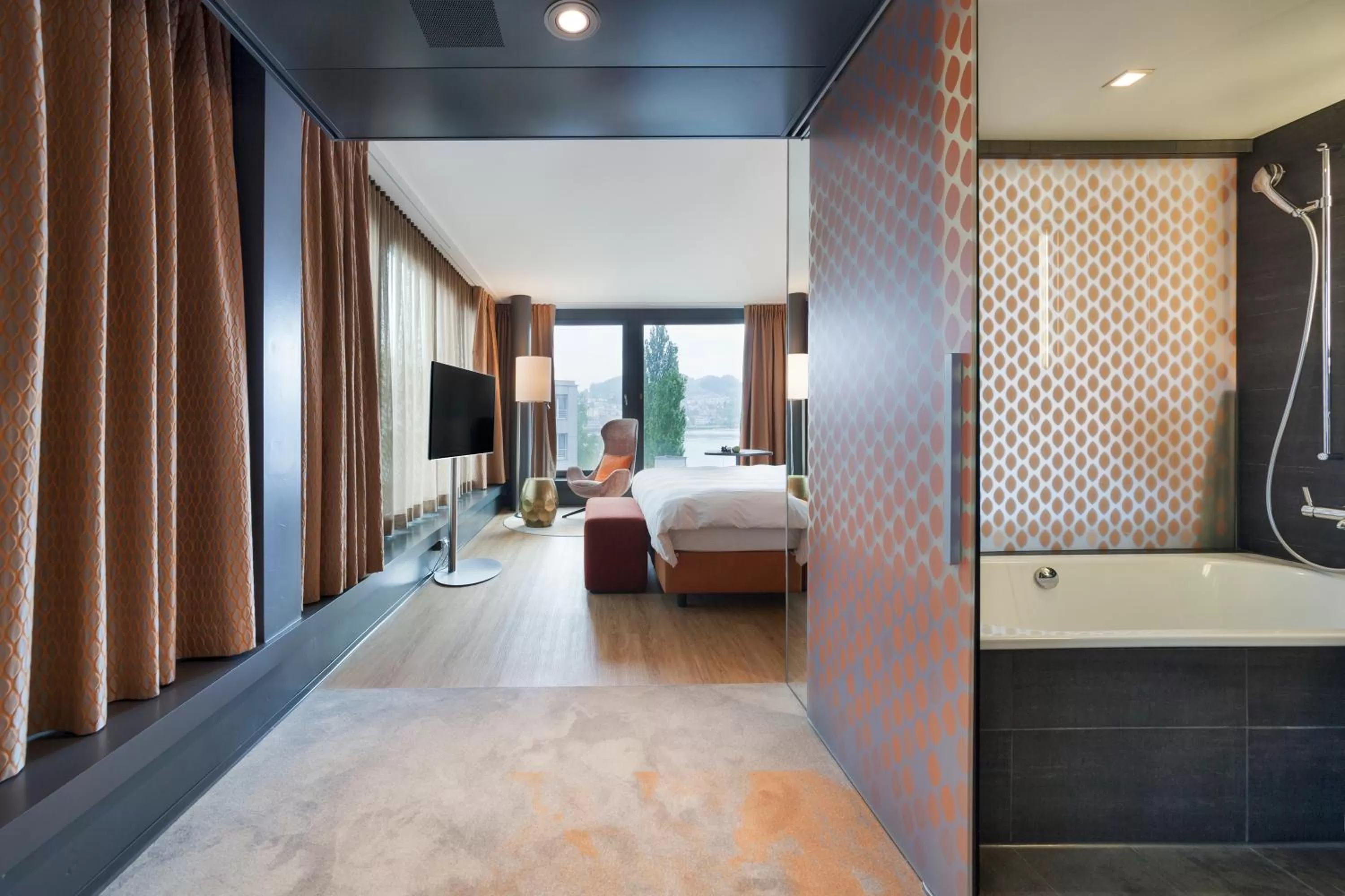 Bedroom, Bed in Radisson Blu Hotel, Lucerne