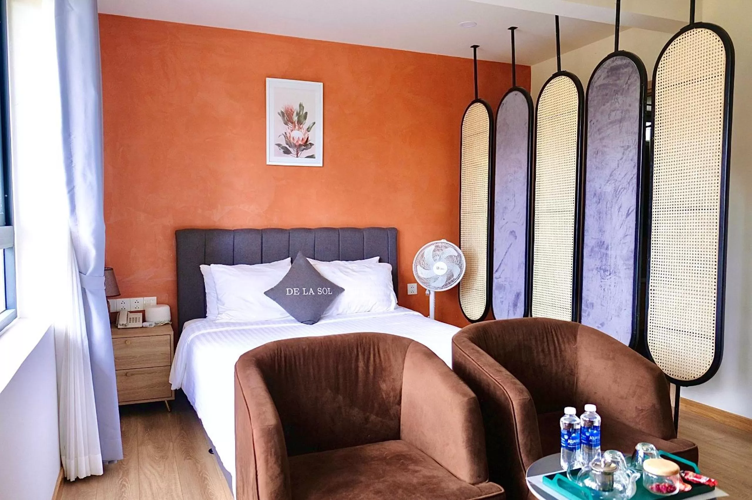 Bed in De La Sol Villa Dalat