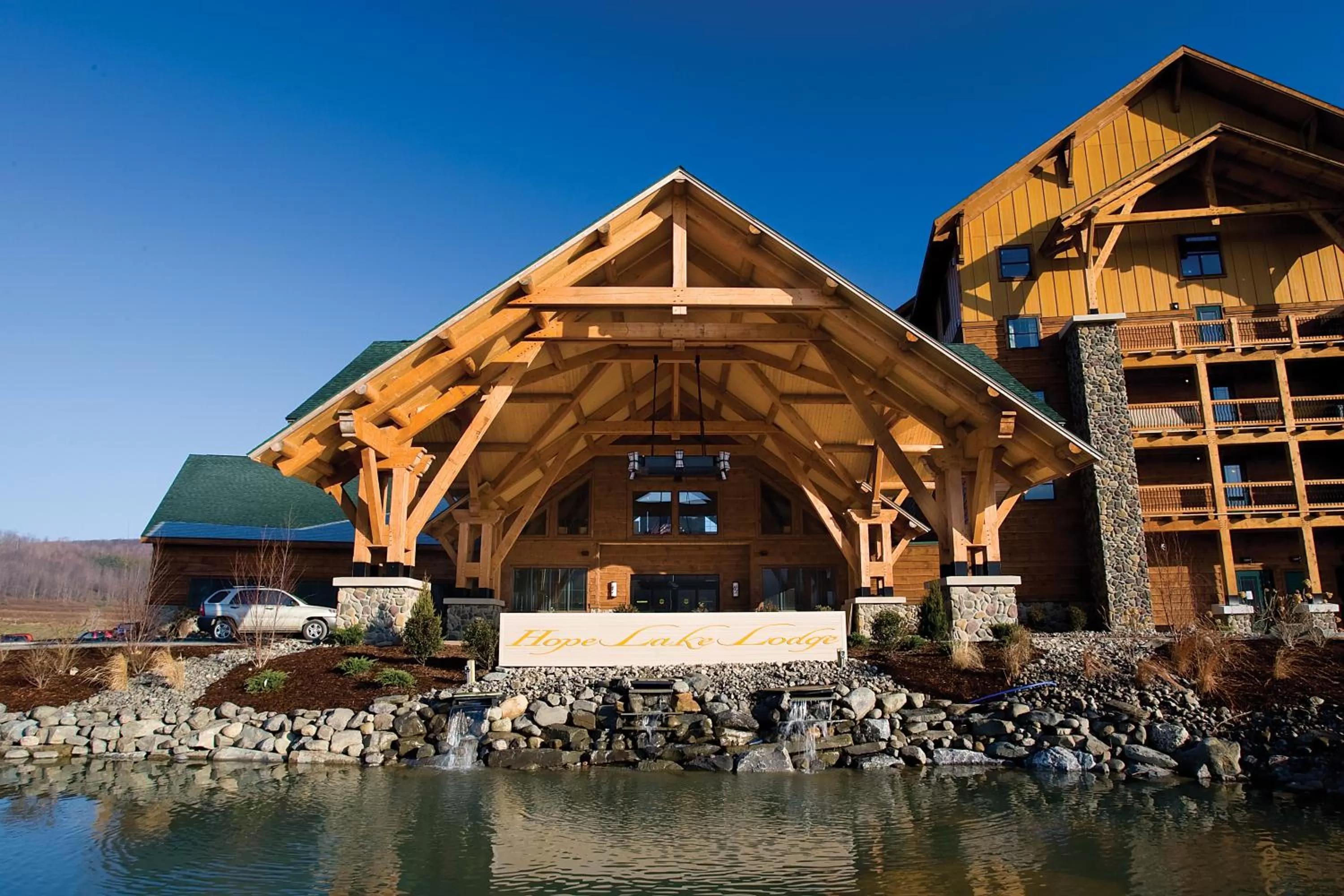 Property building in Hope Lake Lodge & Indoor Waterpark