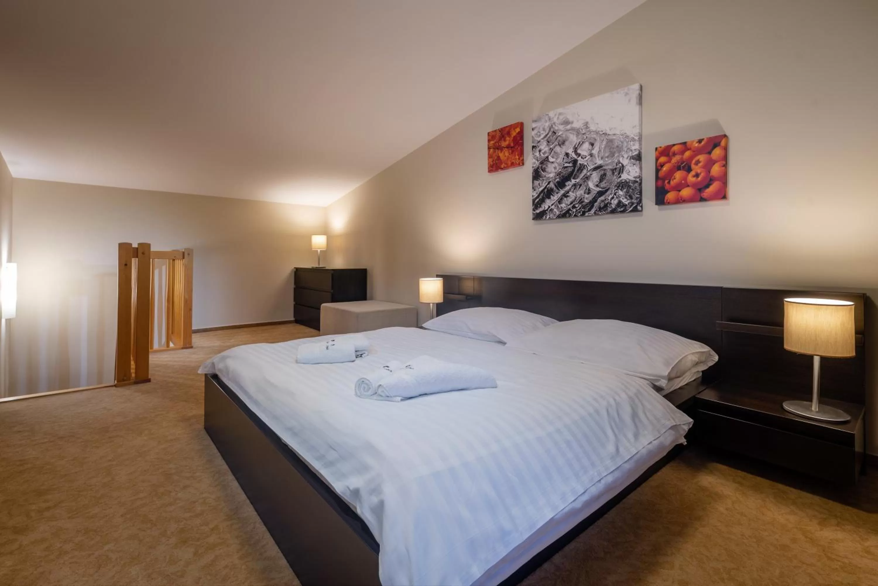 Bed in Via Jasna Wellness Apartments