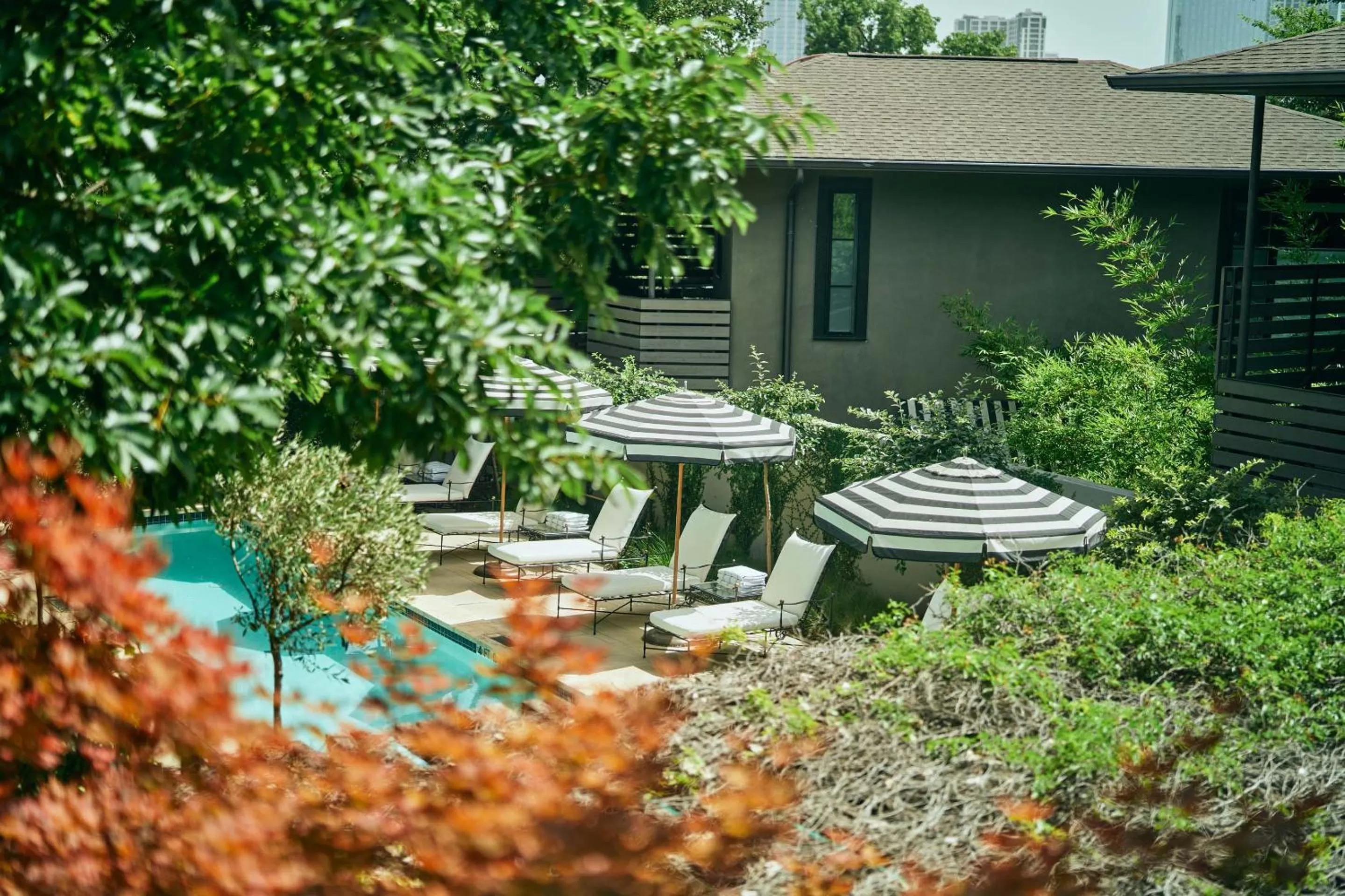 Pool view in Hotel Saint Cecilia