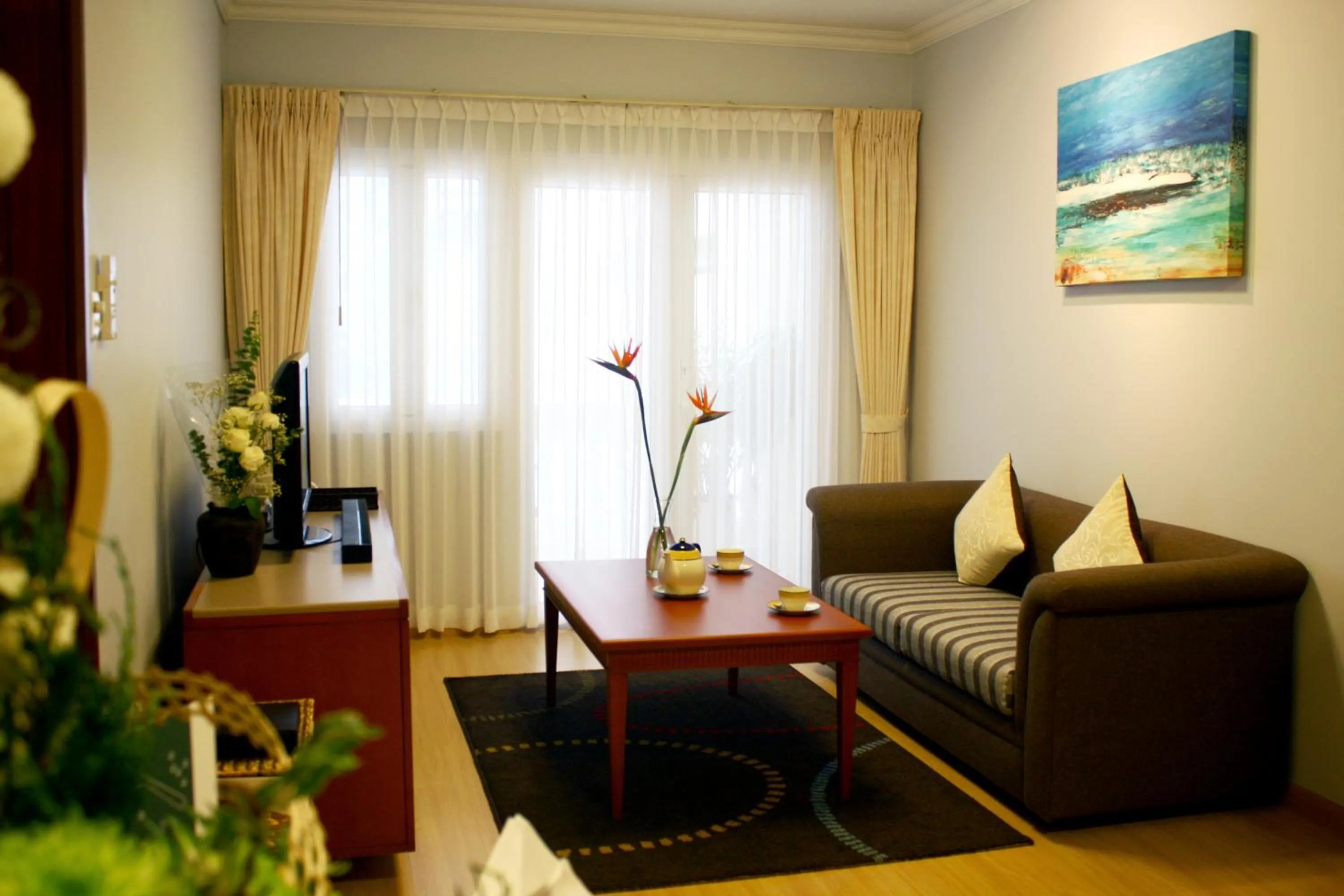 Seating area in Norfolk Mansion - Luxury Serviced Apartment