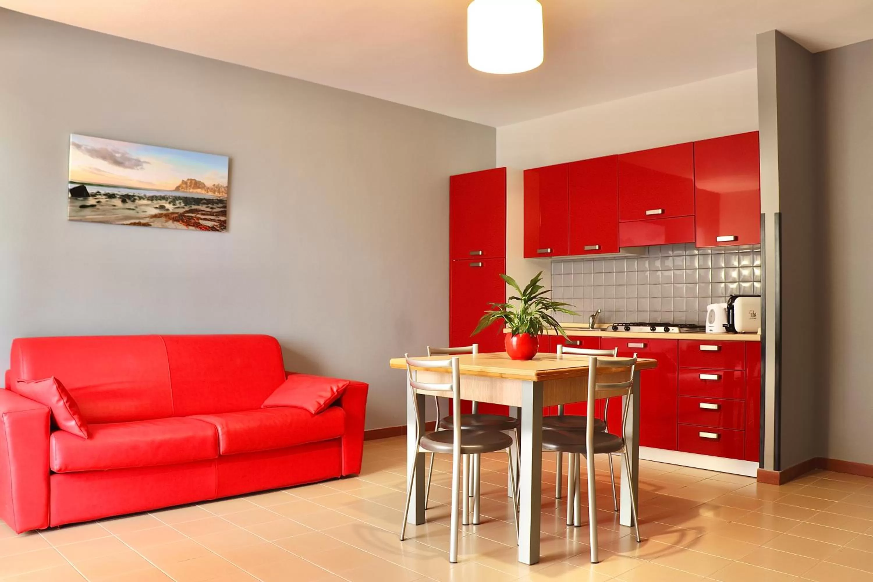 Kitchen or kitchenette in Aparthotel Isabella