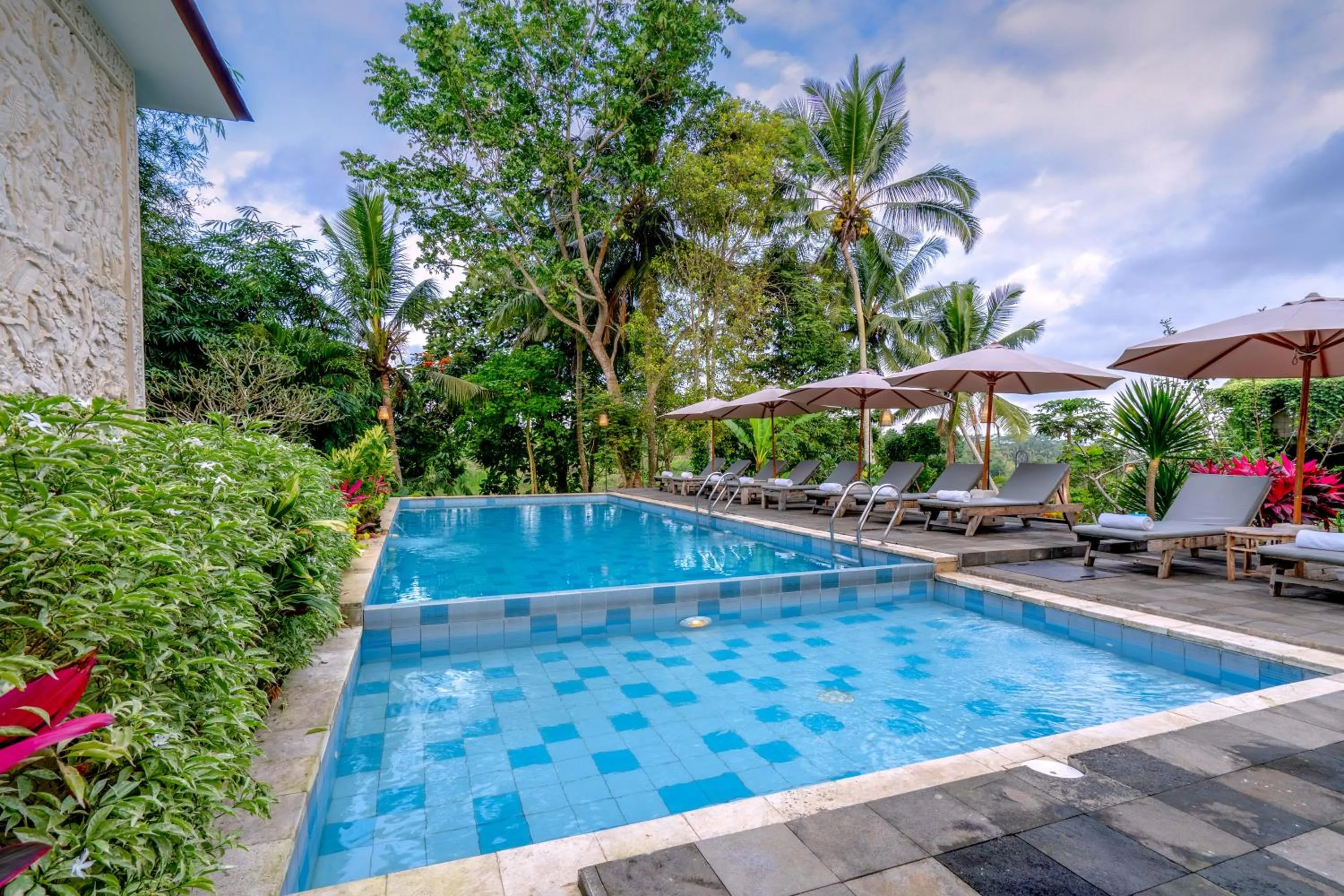 Pool view in Ashoka Tree Resort at Tanggayuda