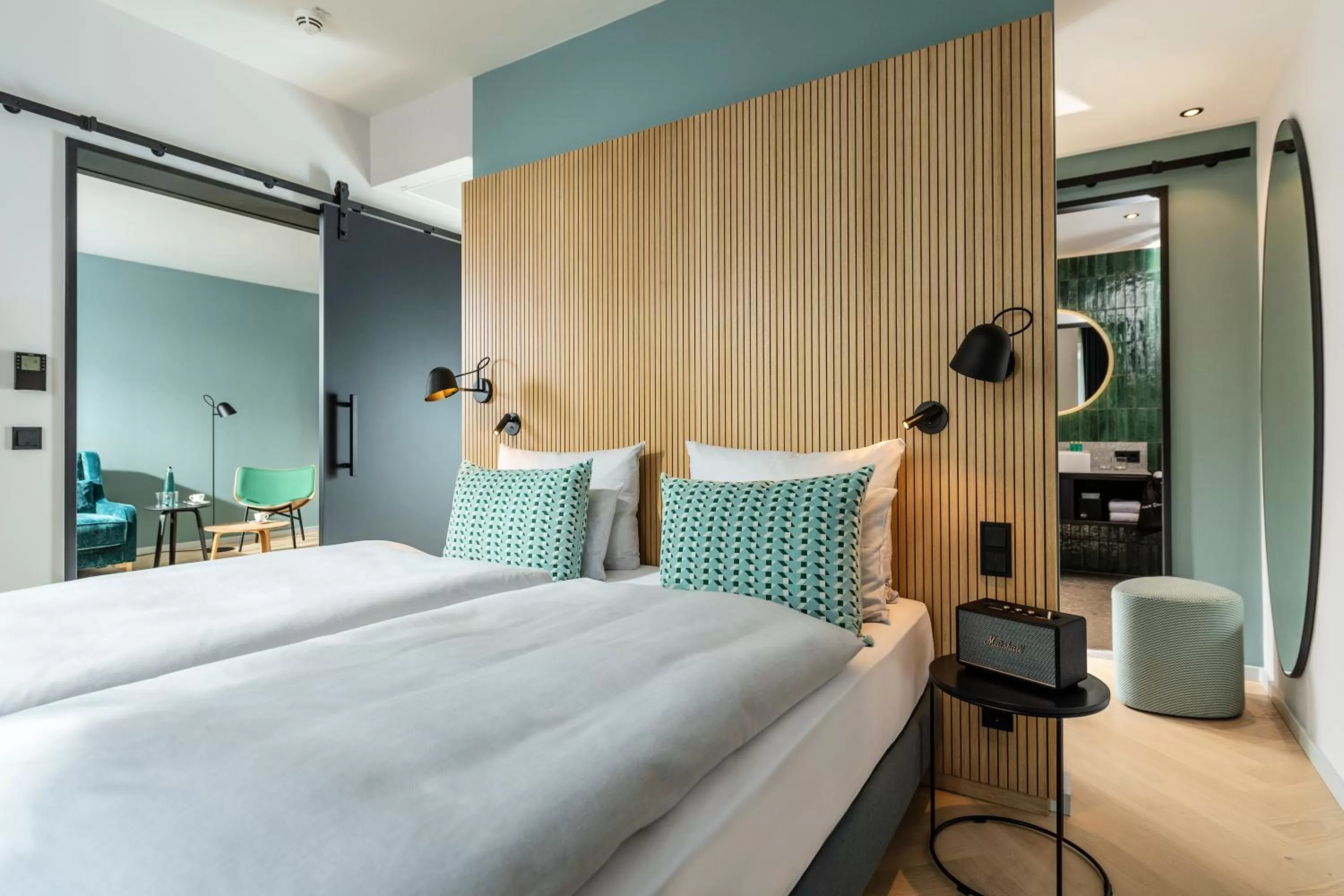 Bedroom, Bed in Clipper Boardinghouse - Hamburg-Michel