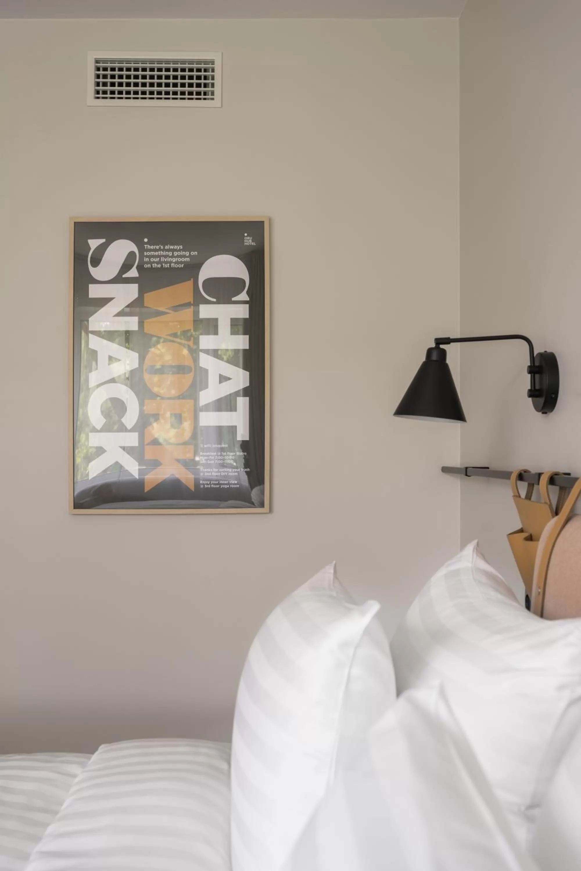 Decorative detail, Bed in Oru Hub Hotel Tallinn - Handwritten Collection