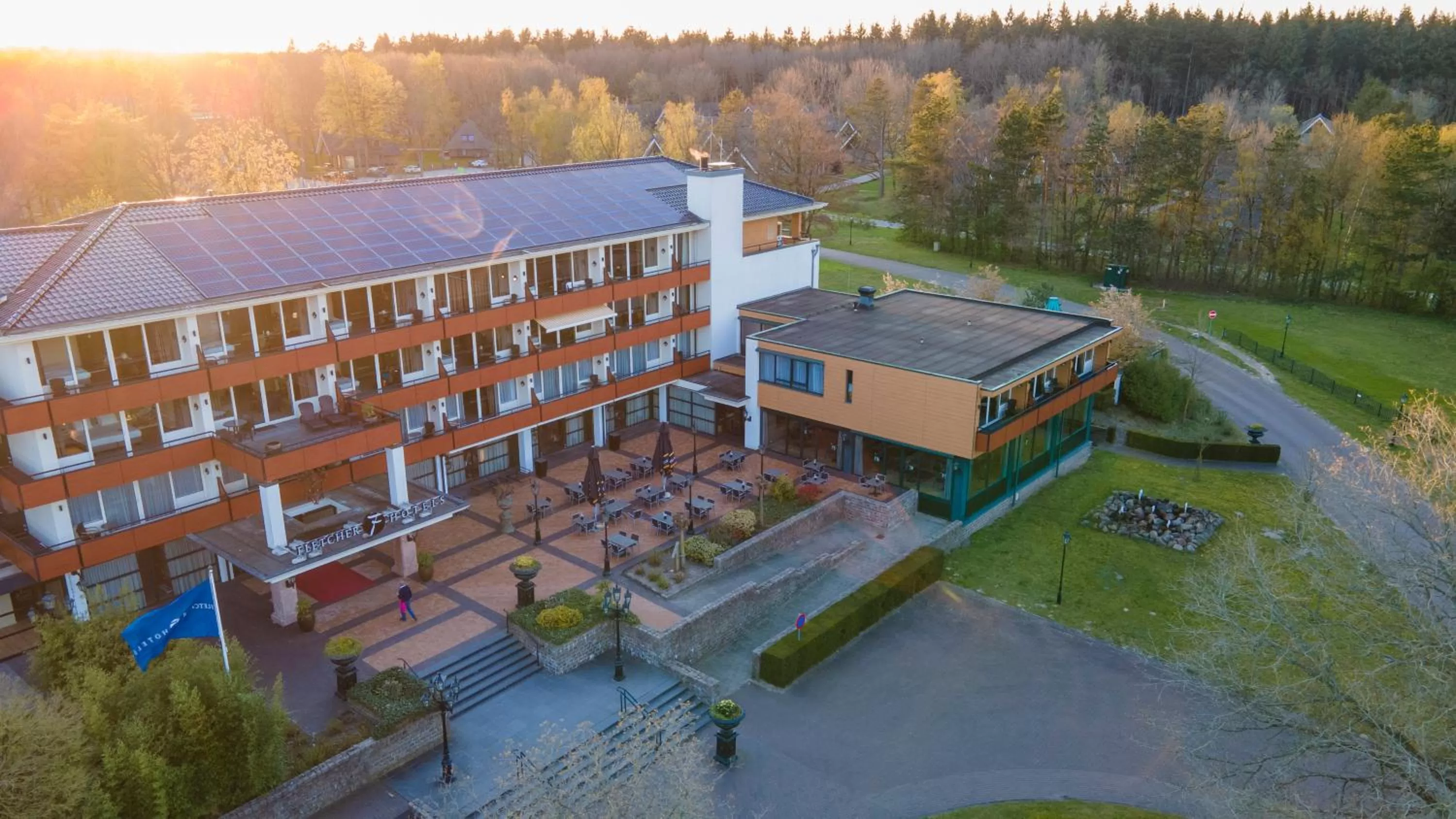 Bird's eye view in Fletcher Familiehotel De Hunzebergen
