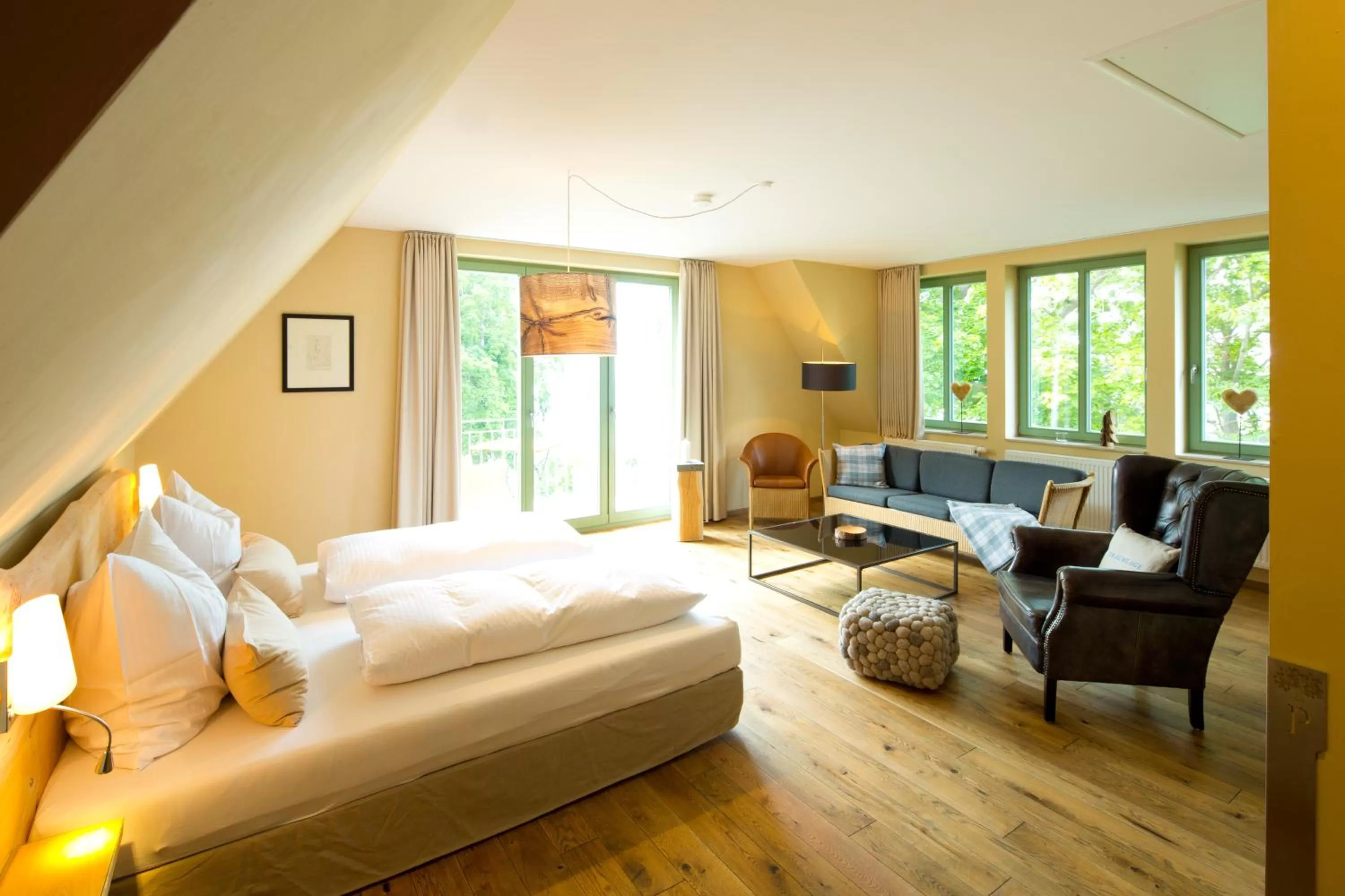 Bed in Plumbohms Aussichtsreich Gast- und Logierhaus