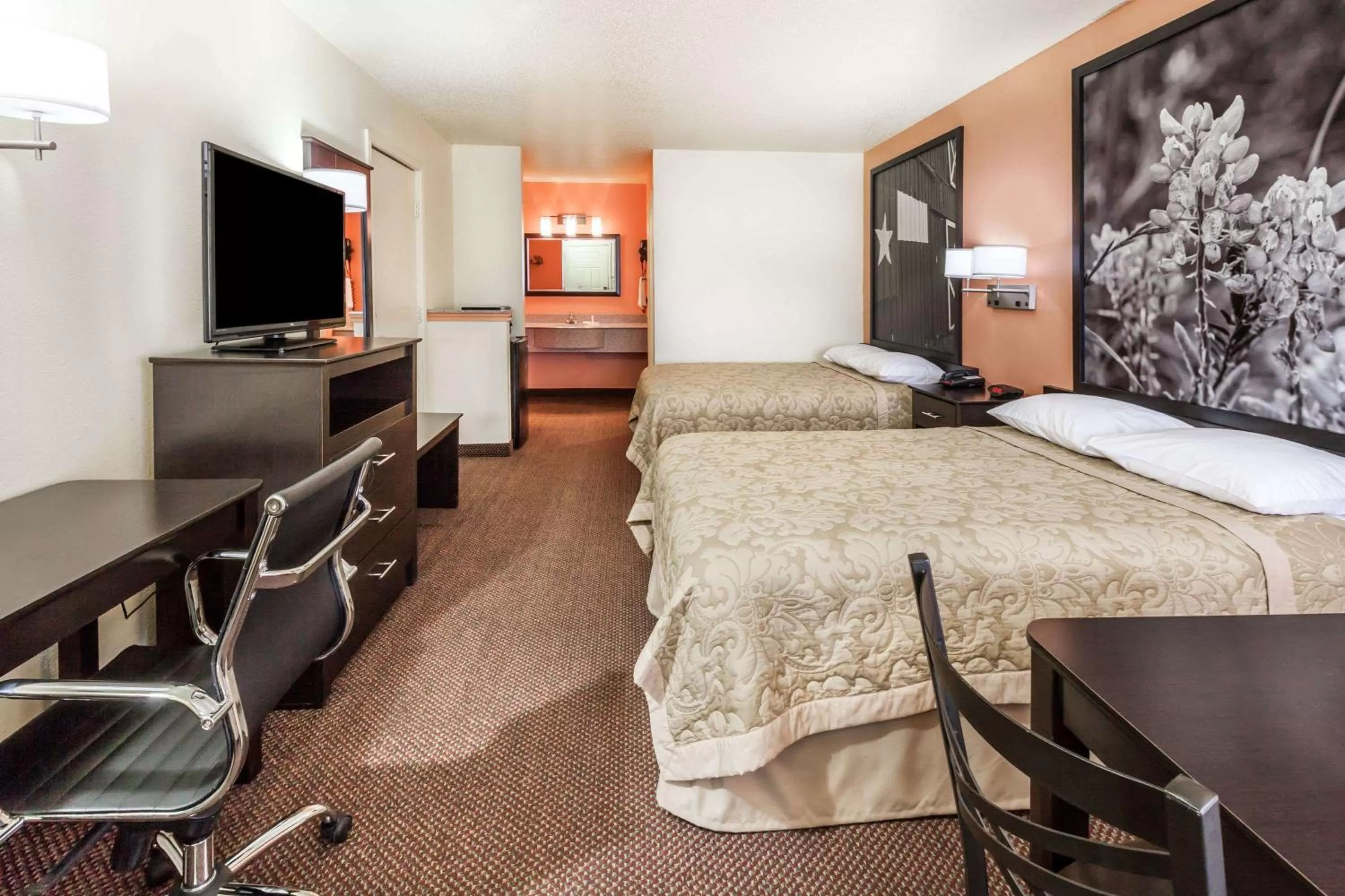 On site, Bed in Premier Inn