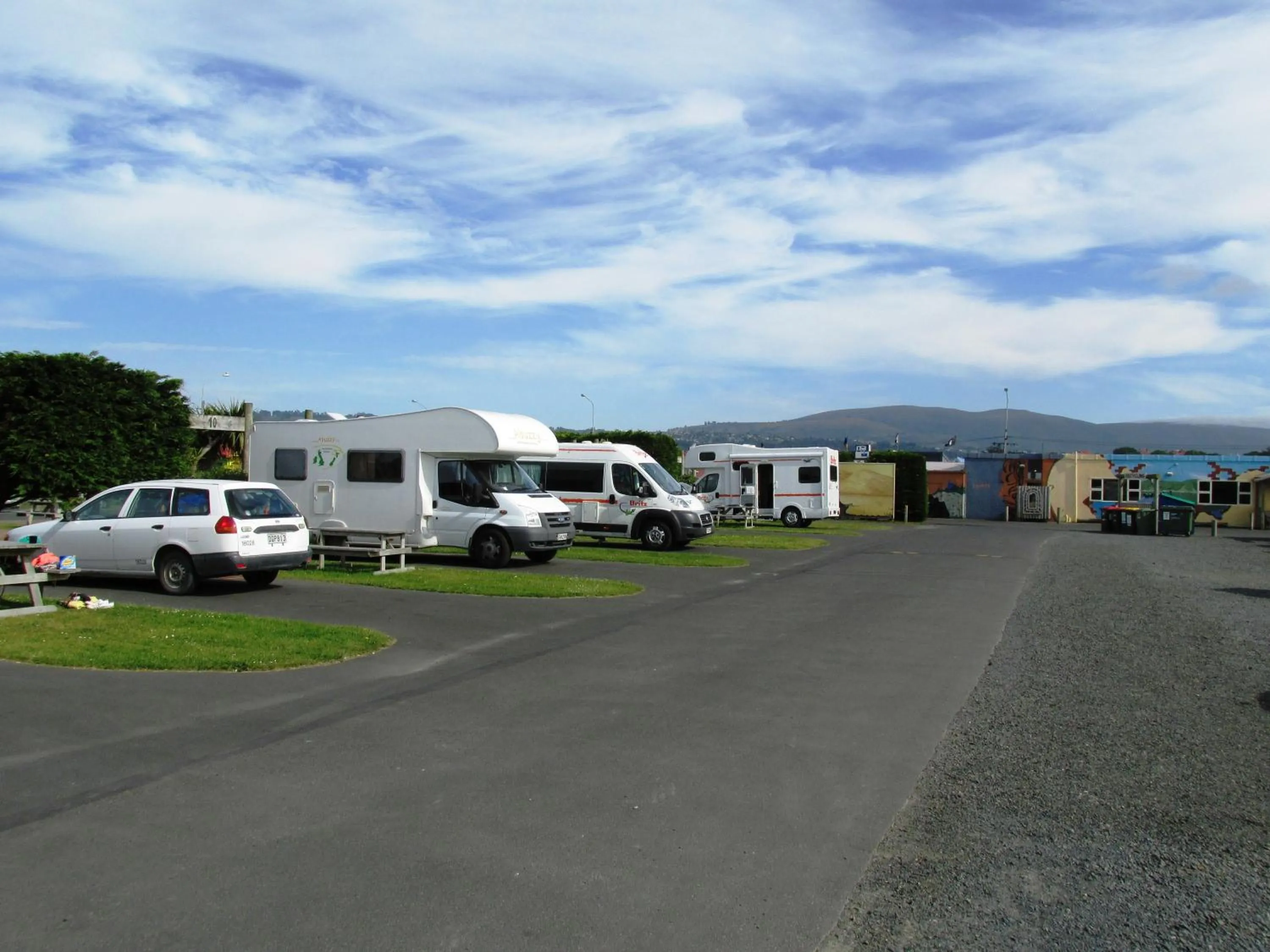 Street view in Dunedin Holiday Park