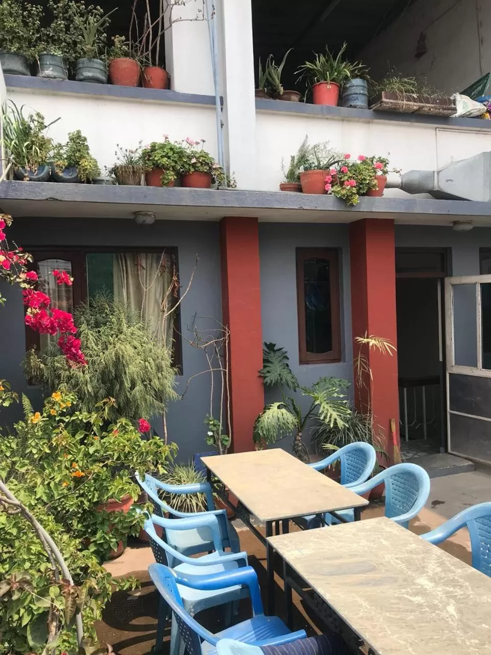 Patio in Hotel Earth House