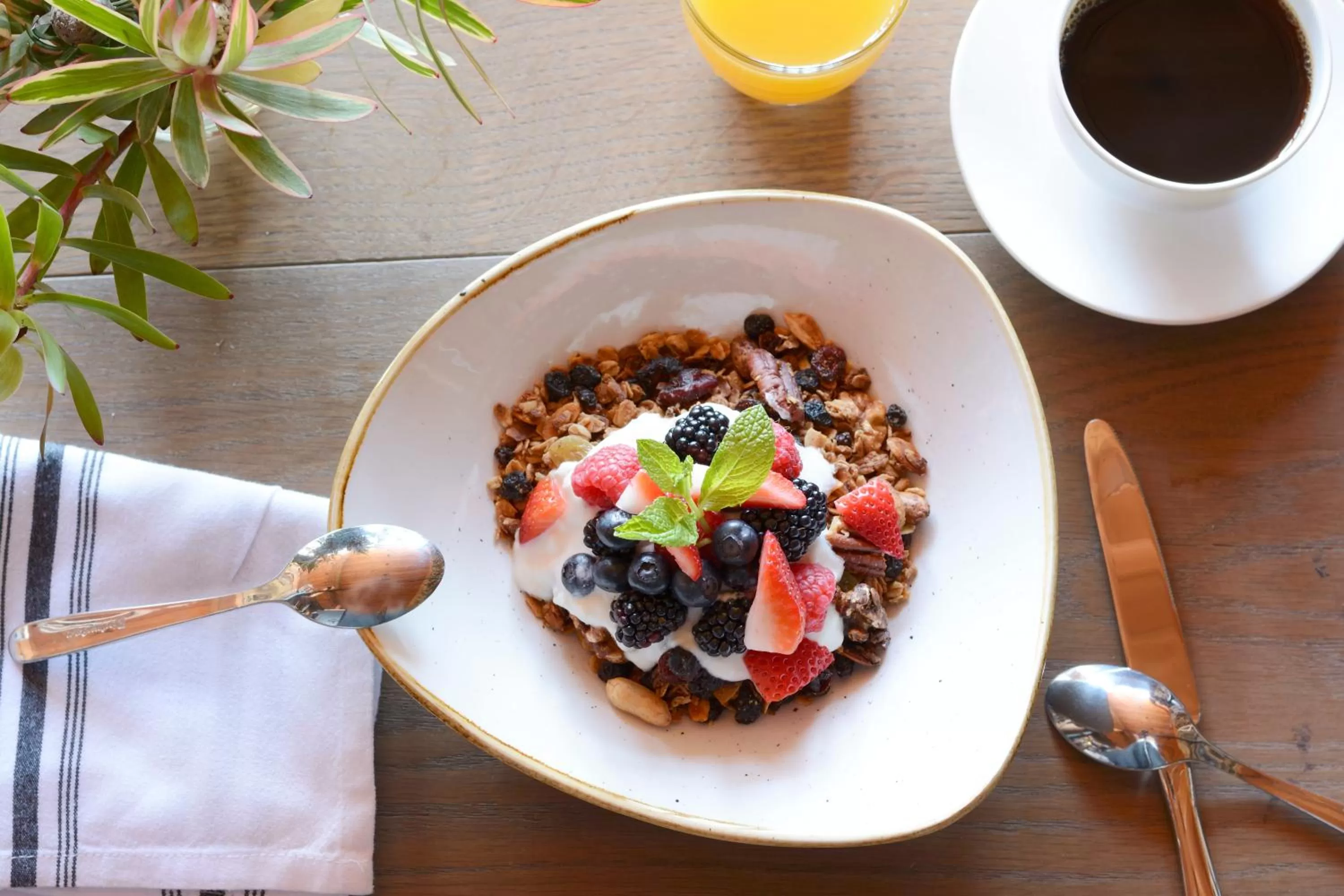 Continental breakfast in Timber Cove Resort